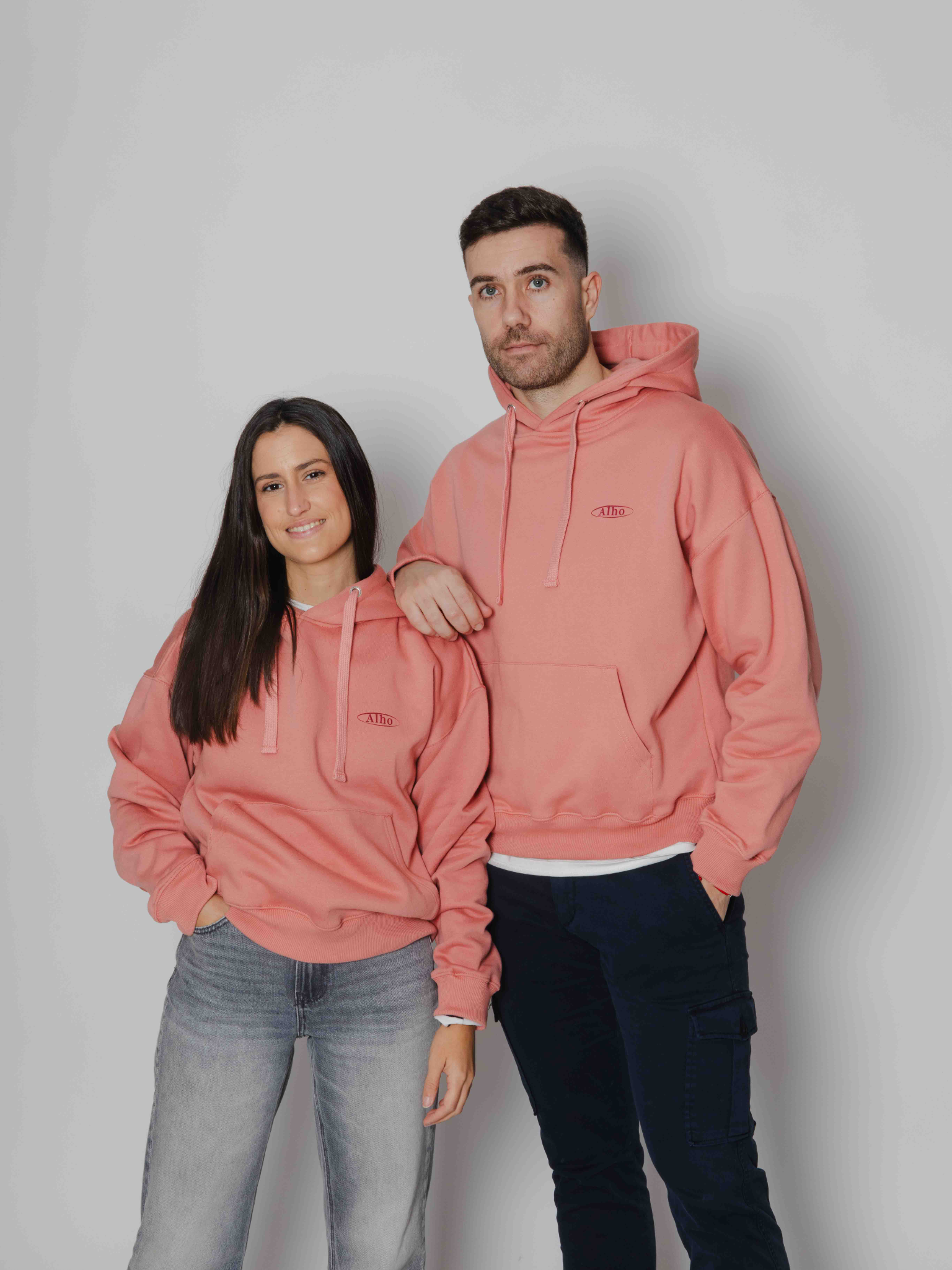 Hoodie Basic coral