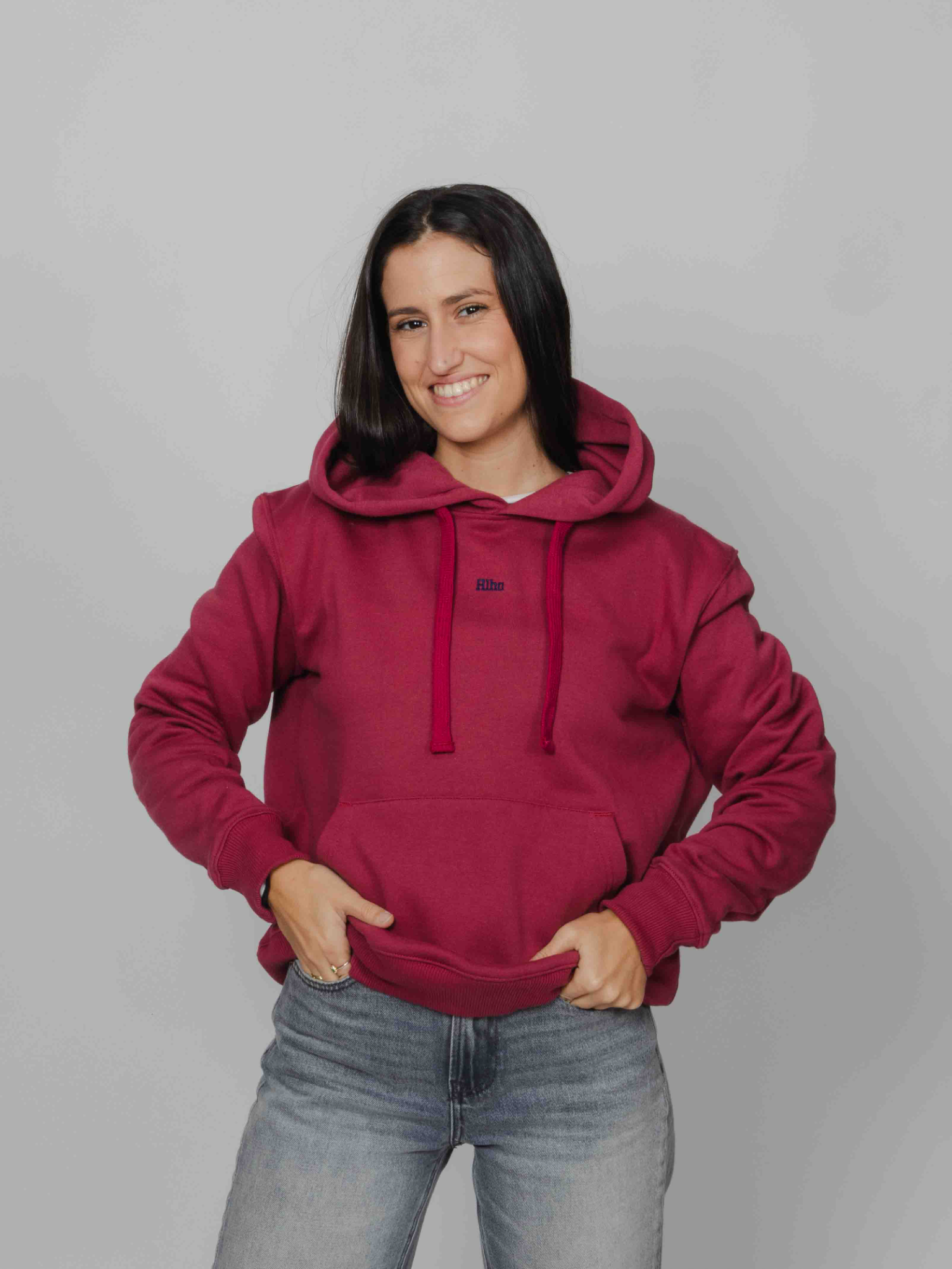 Hoodie Skull burdeos