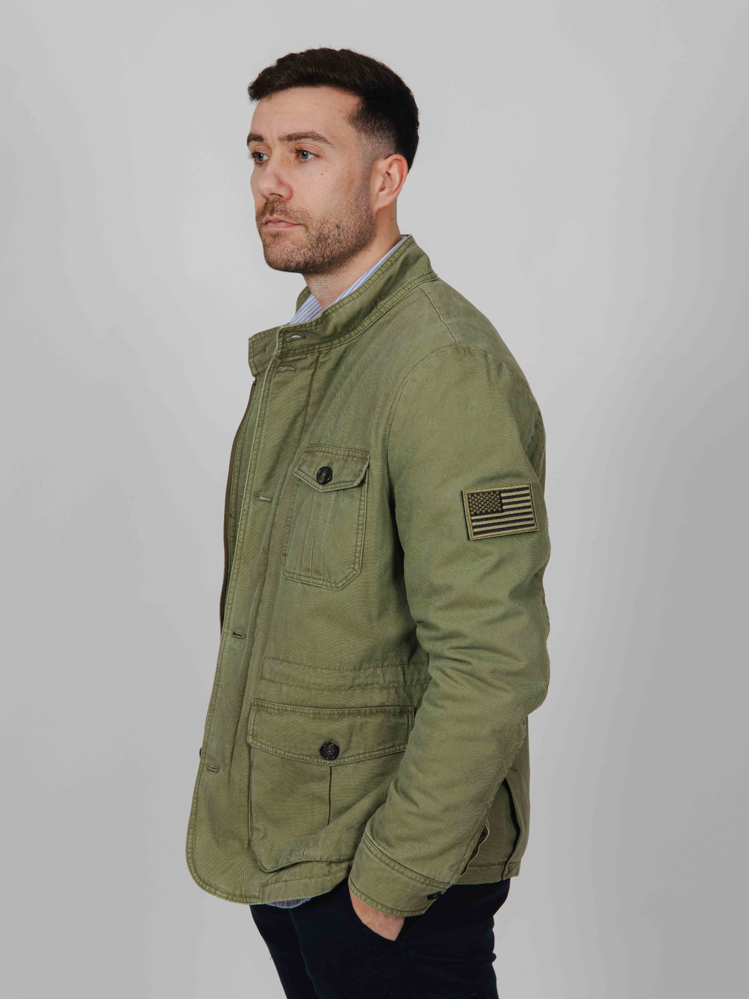 Chaqueta EE.UU verde caza