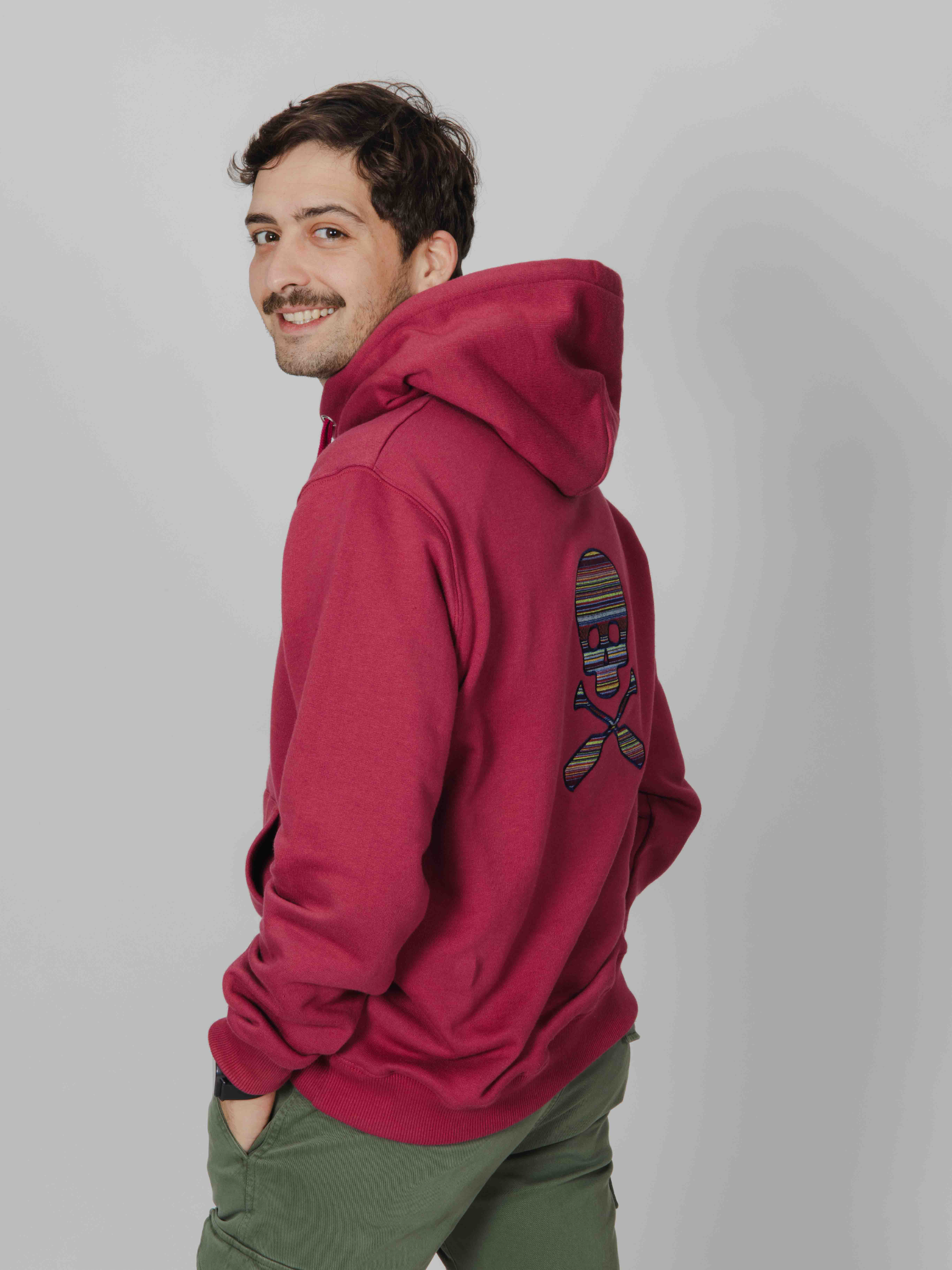 Hoodie Skull burdeos