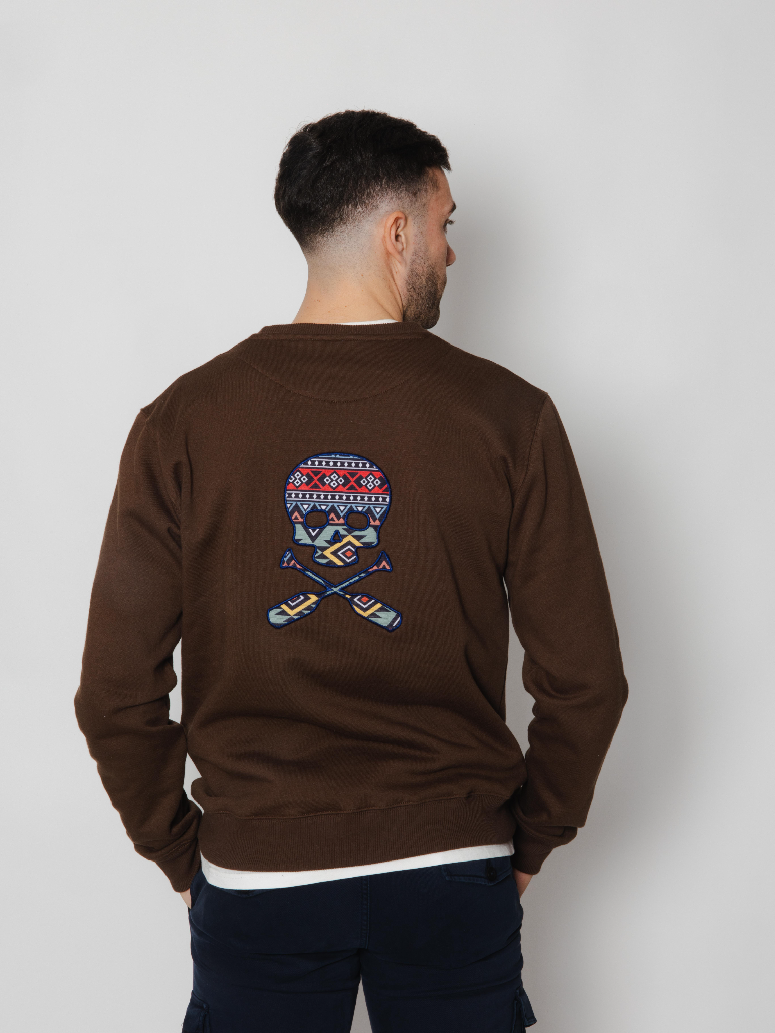 Sudadera Skull marrón chocolate