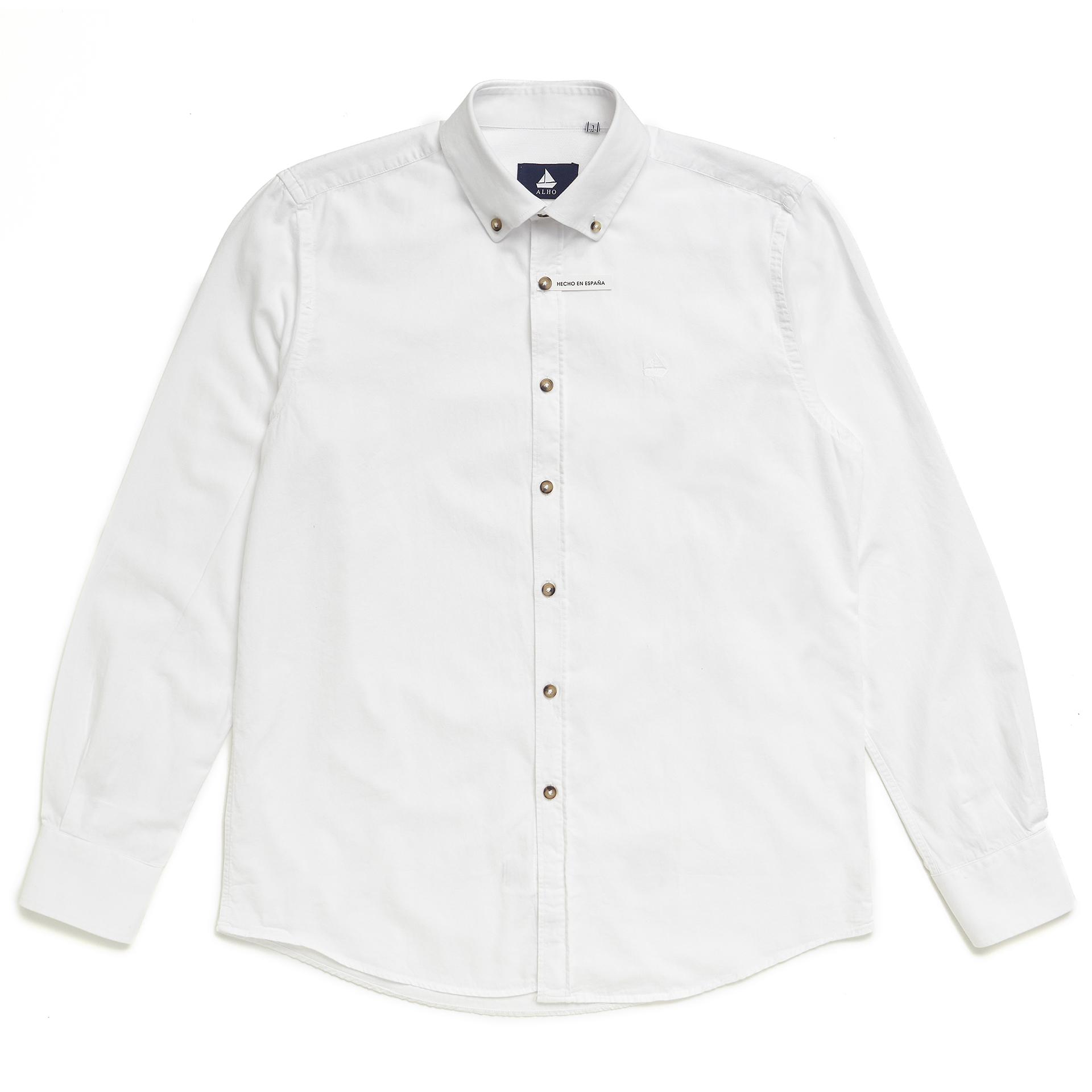Imagen Camisa lavada blanca logo al tono