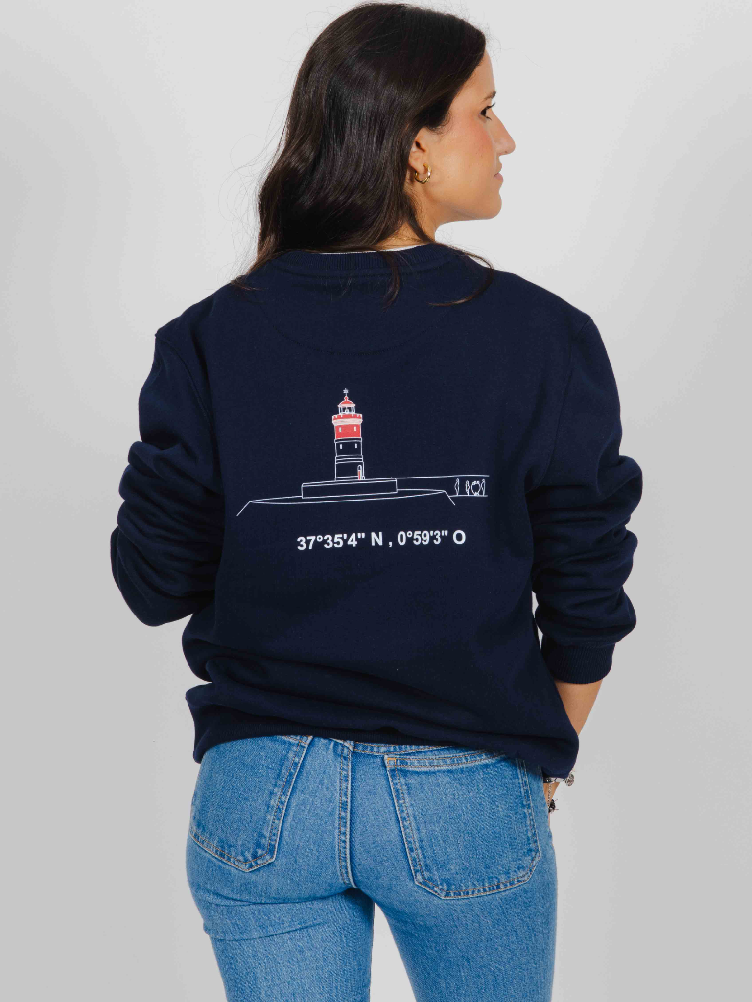 Sudadera Faro Rojo marino