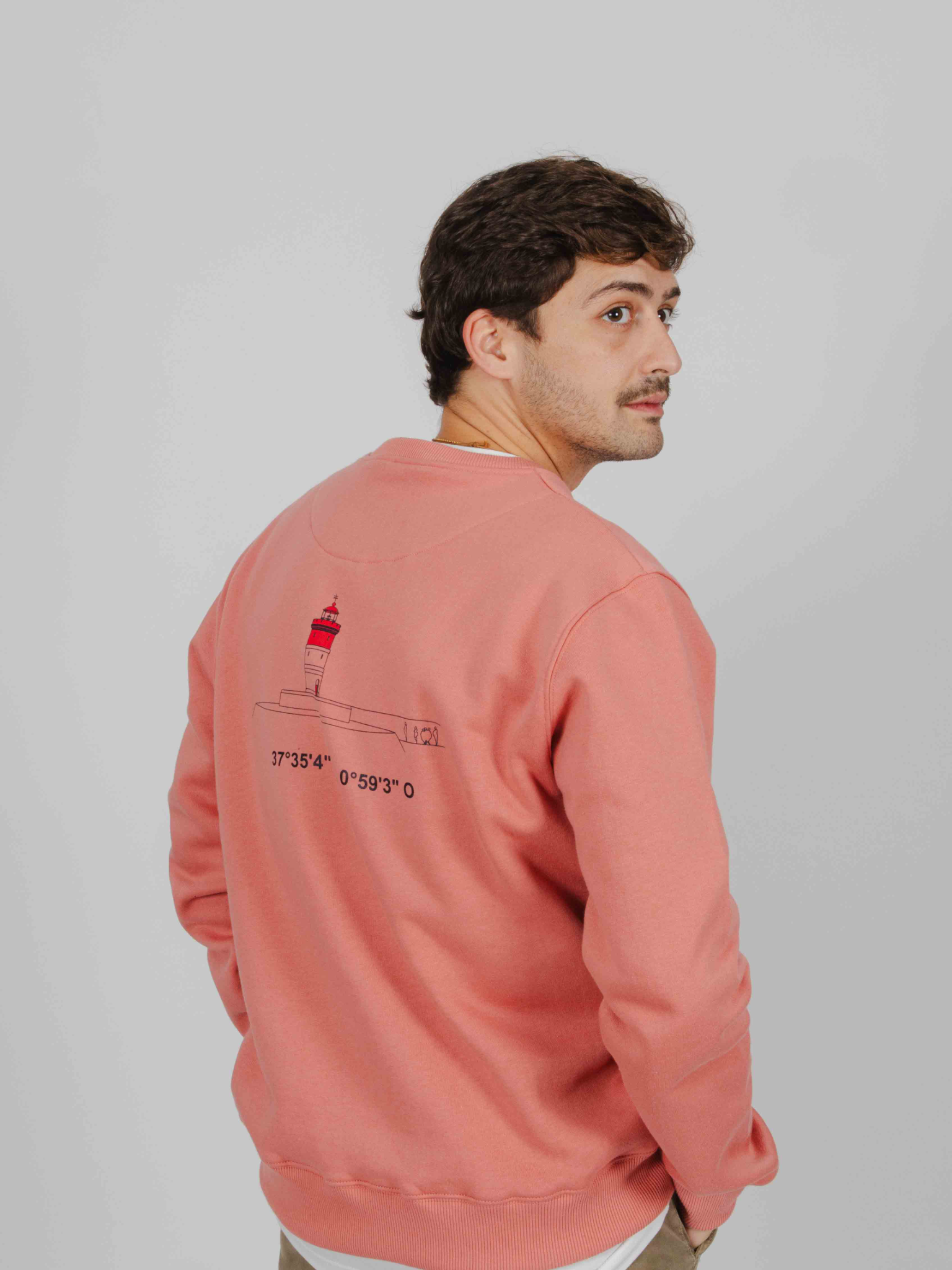 Sudadera Faro Rojo coral