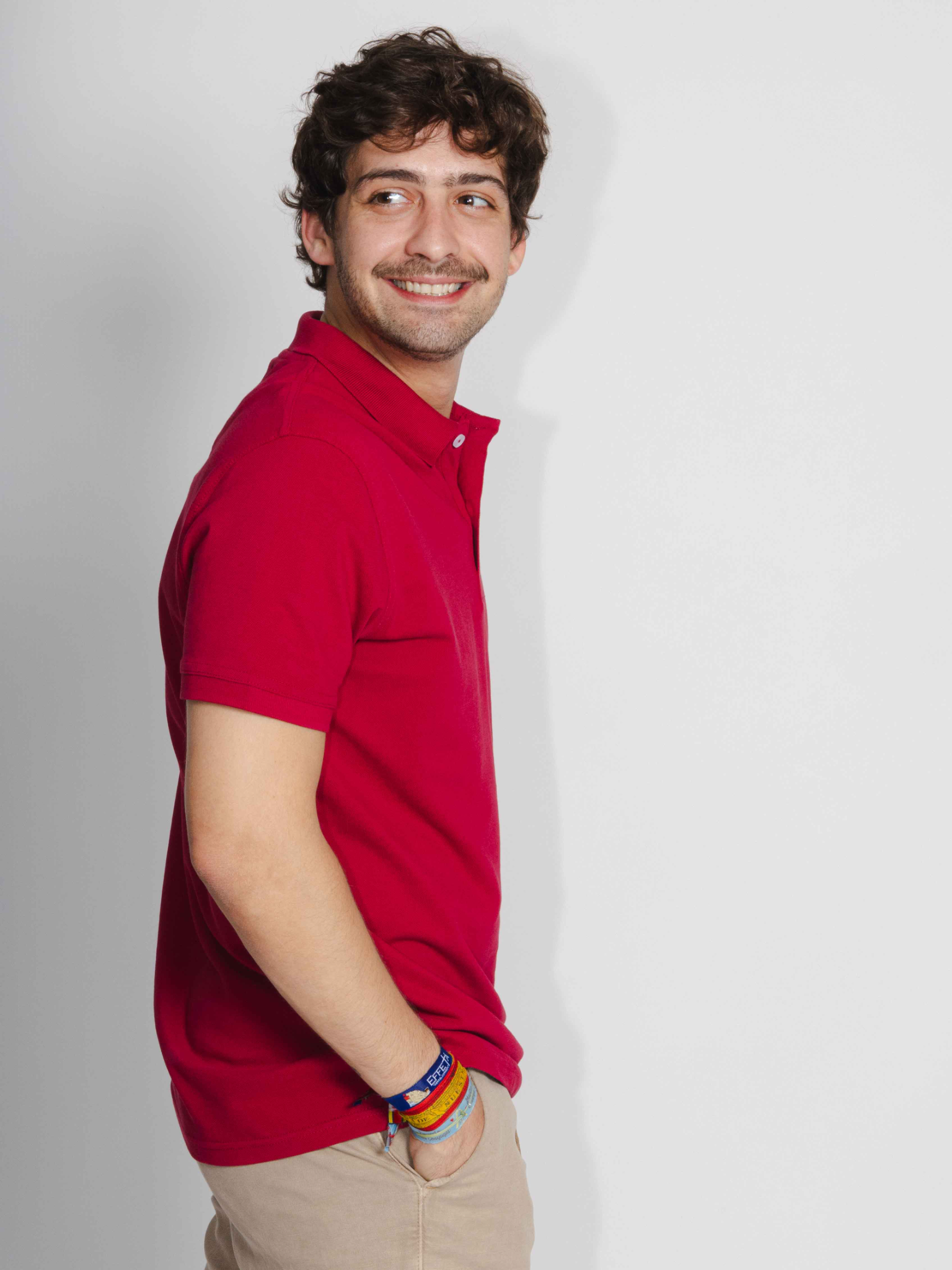 Polo piqué burdeos