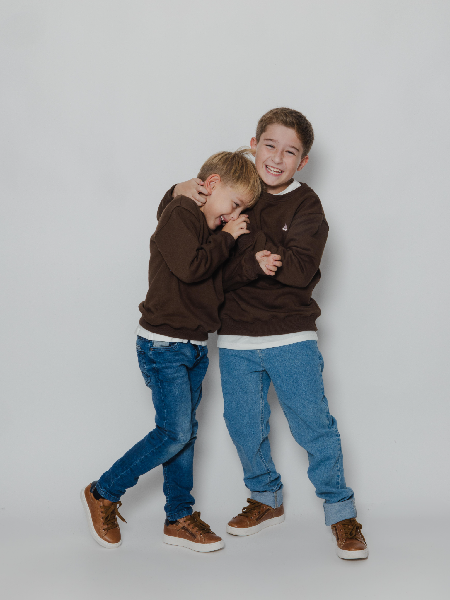 Sudadera niño Skull marrón chocolate