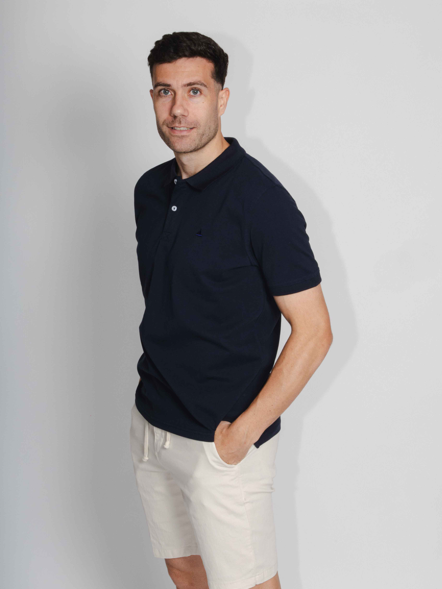 Polo piqué marino