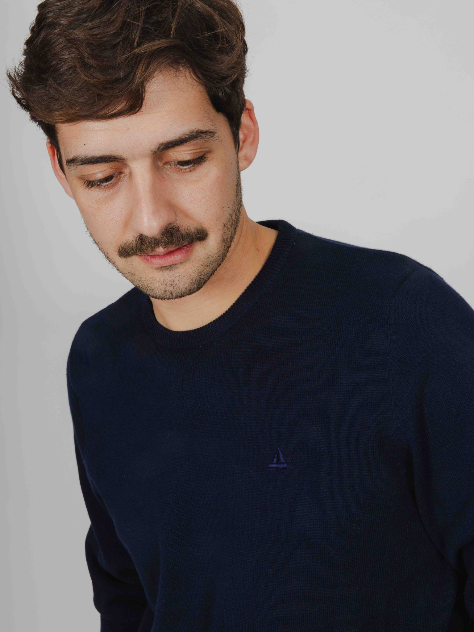 Jersey cuello redondo marino