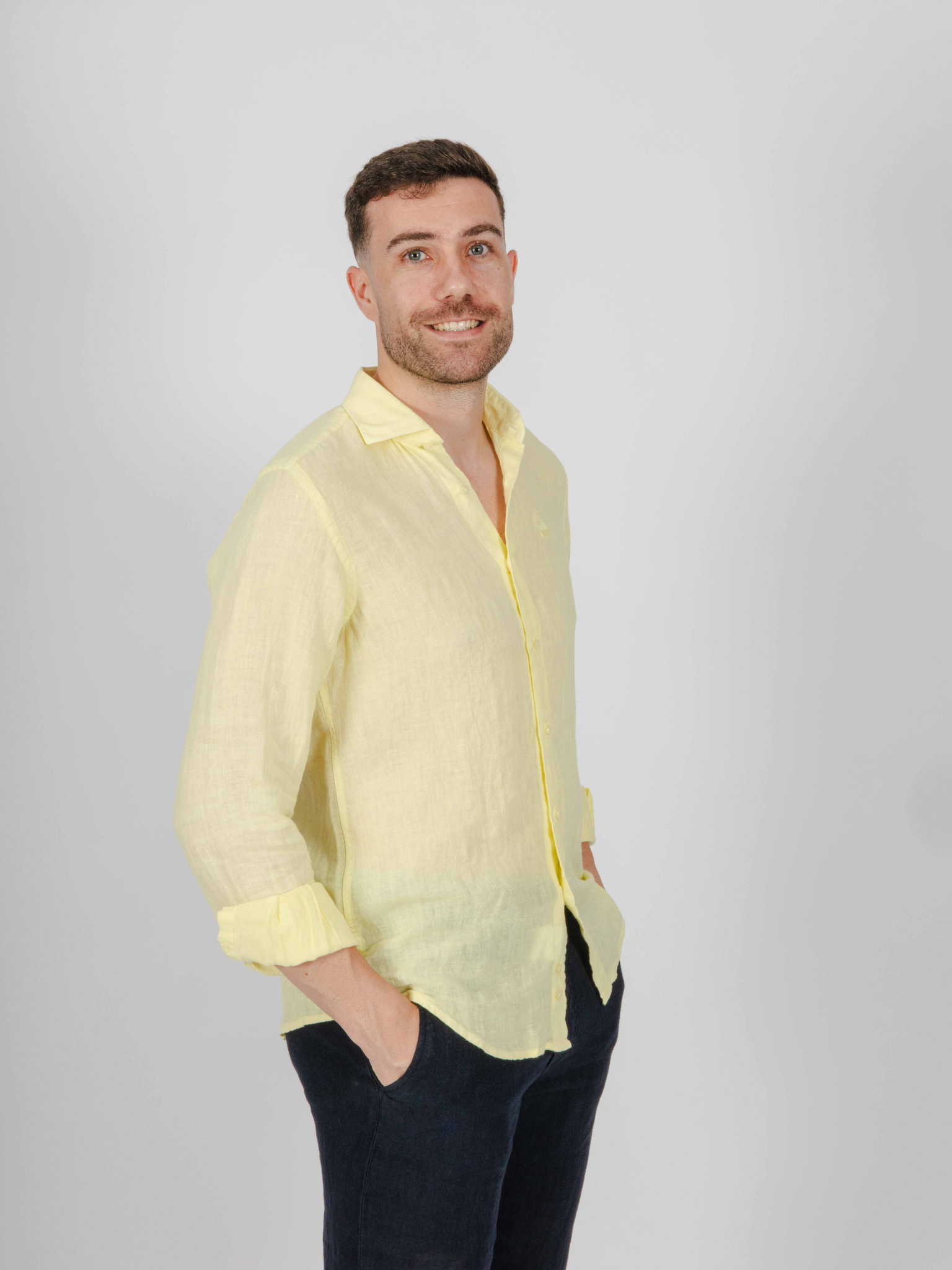 Imagen Camisa lino amarilla