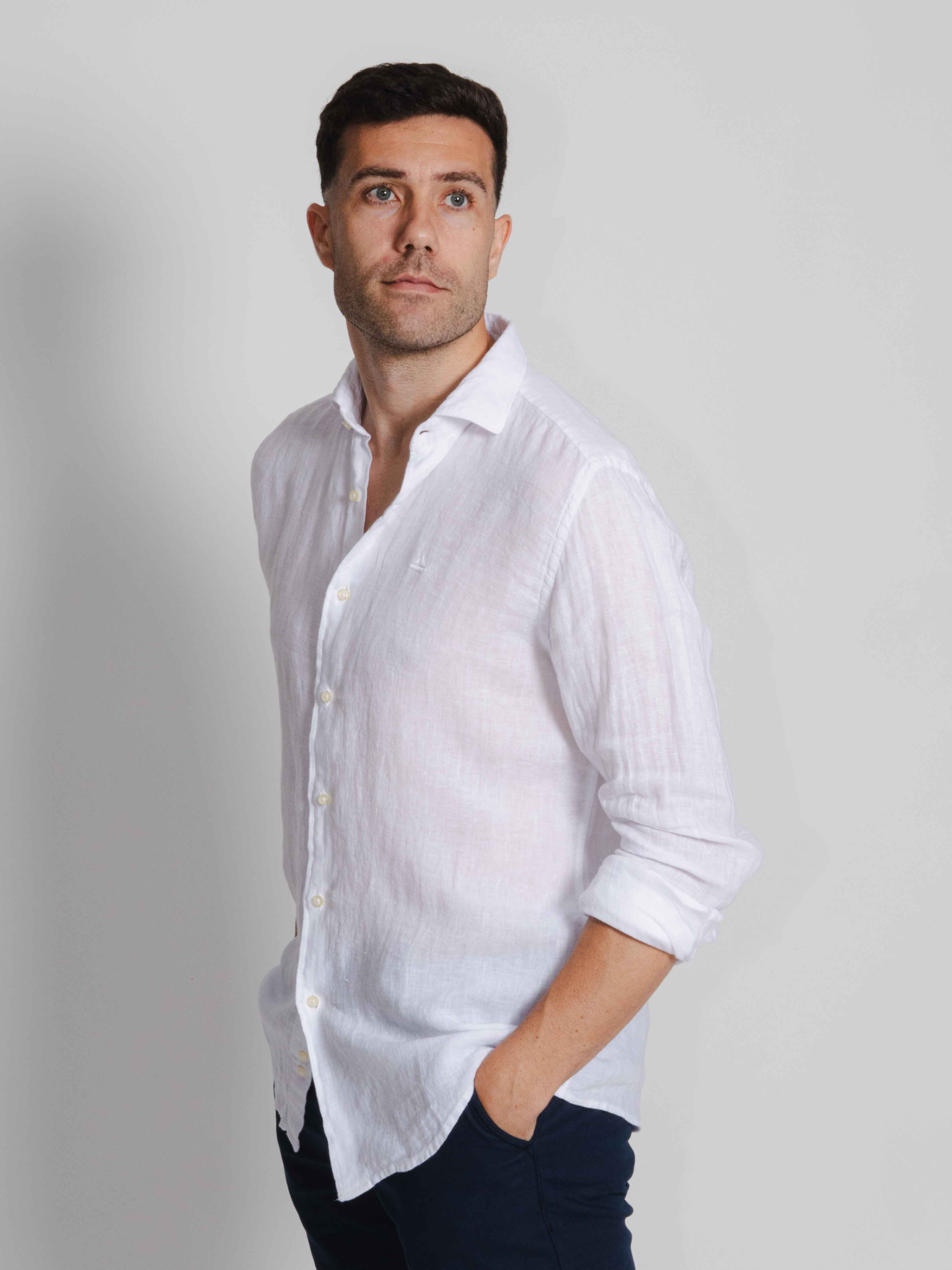 Camisa lino blanca