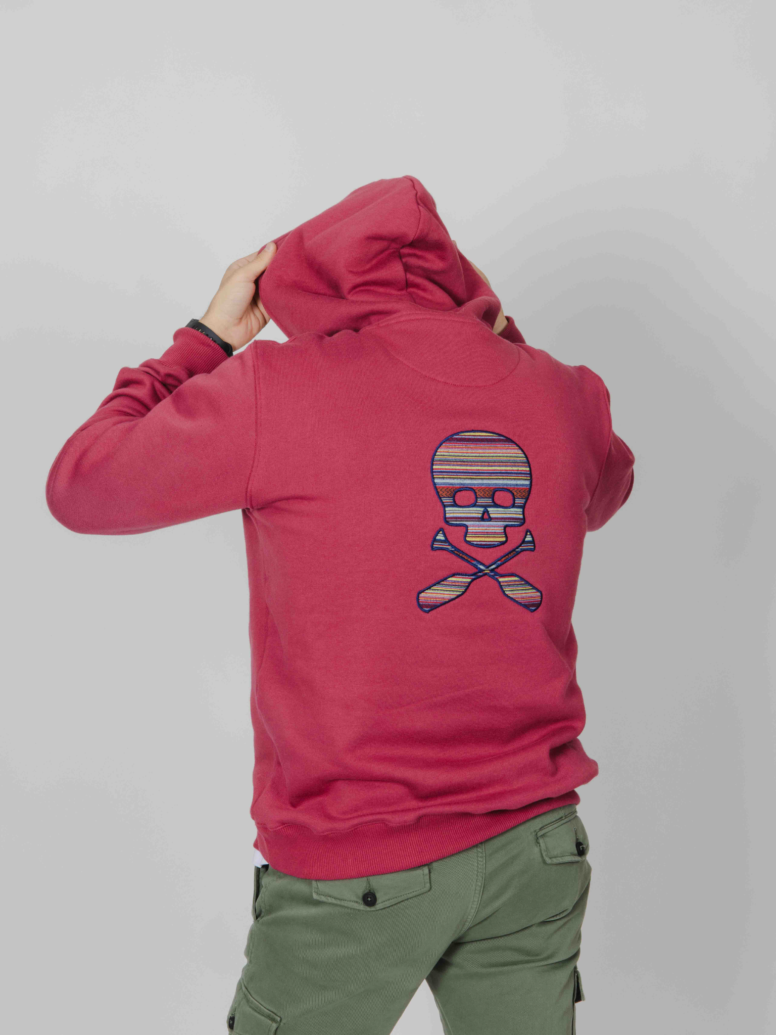 Hoodie Skull burdeos
