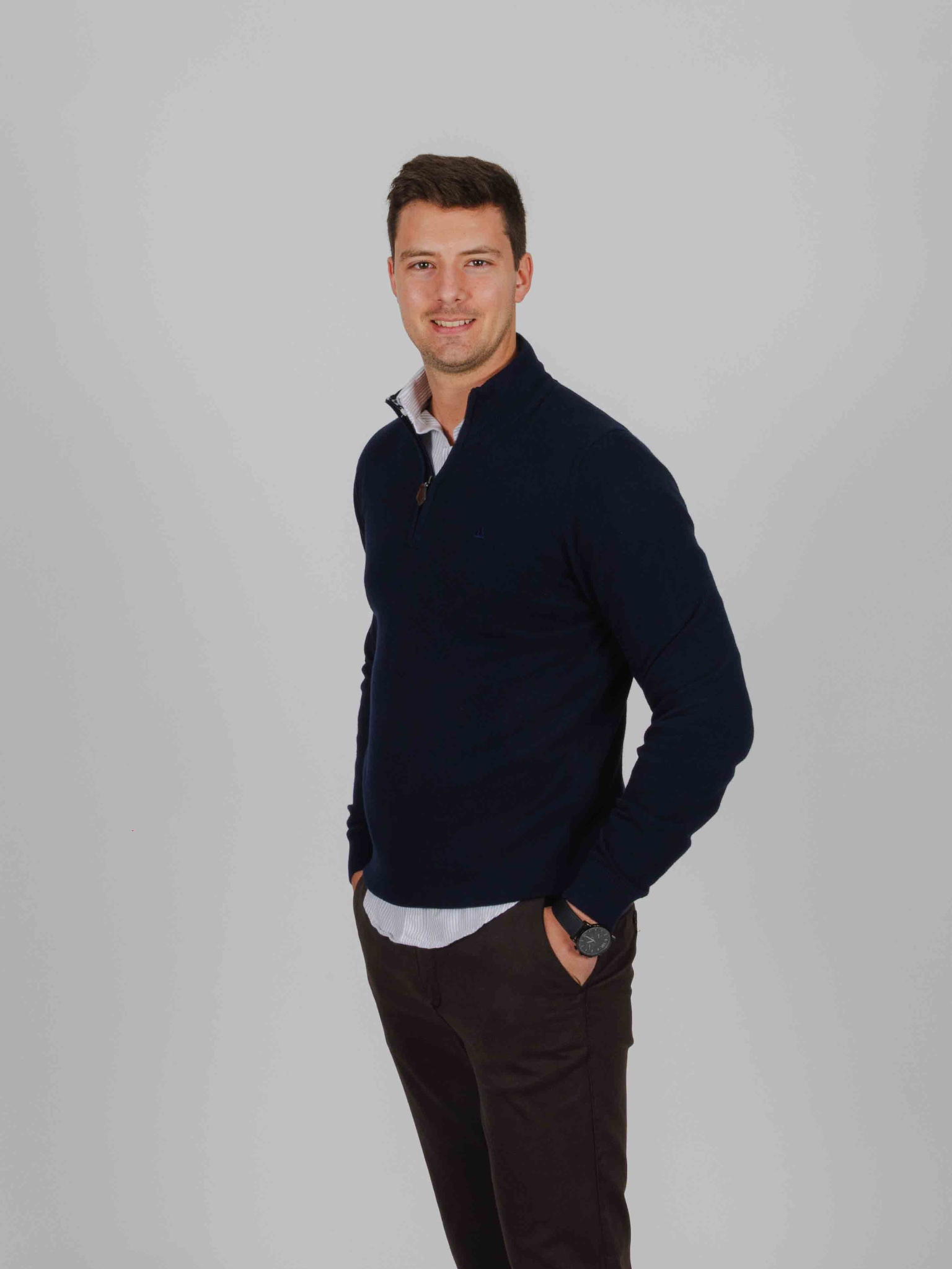 Jersey cremallera marino