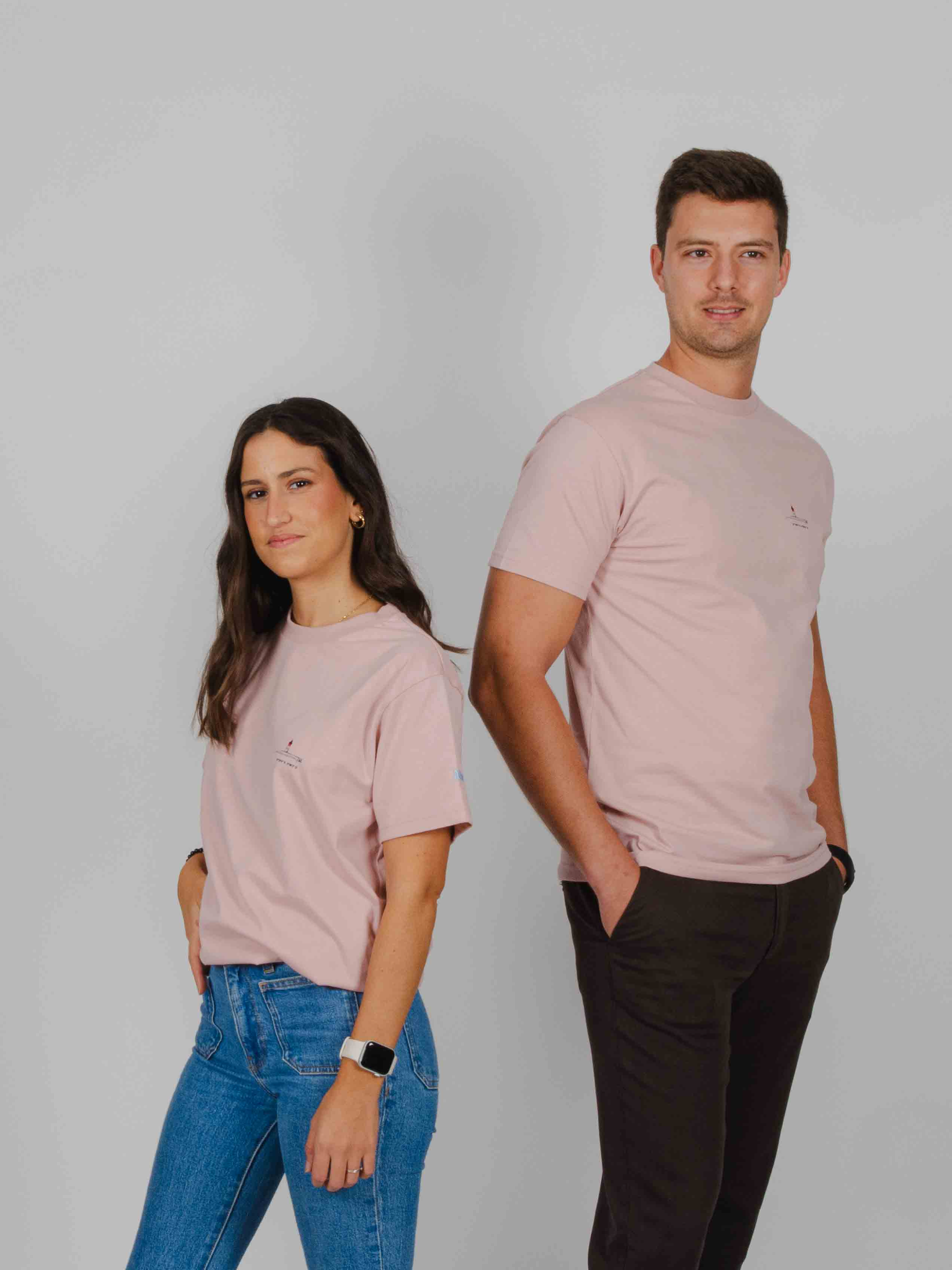 Camiseta Faro Rojo rosa lavado