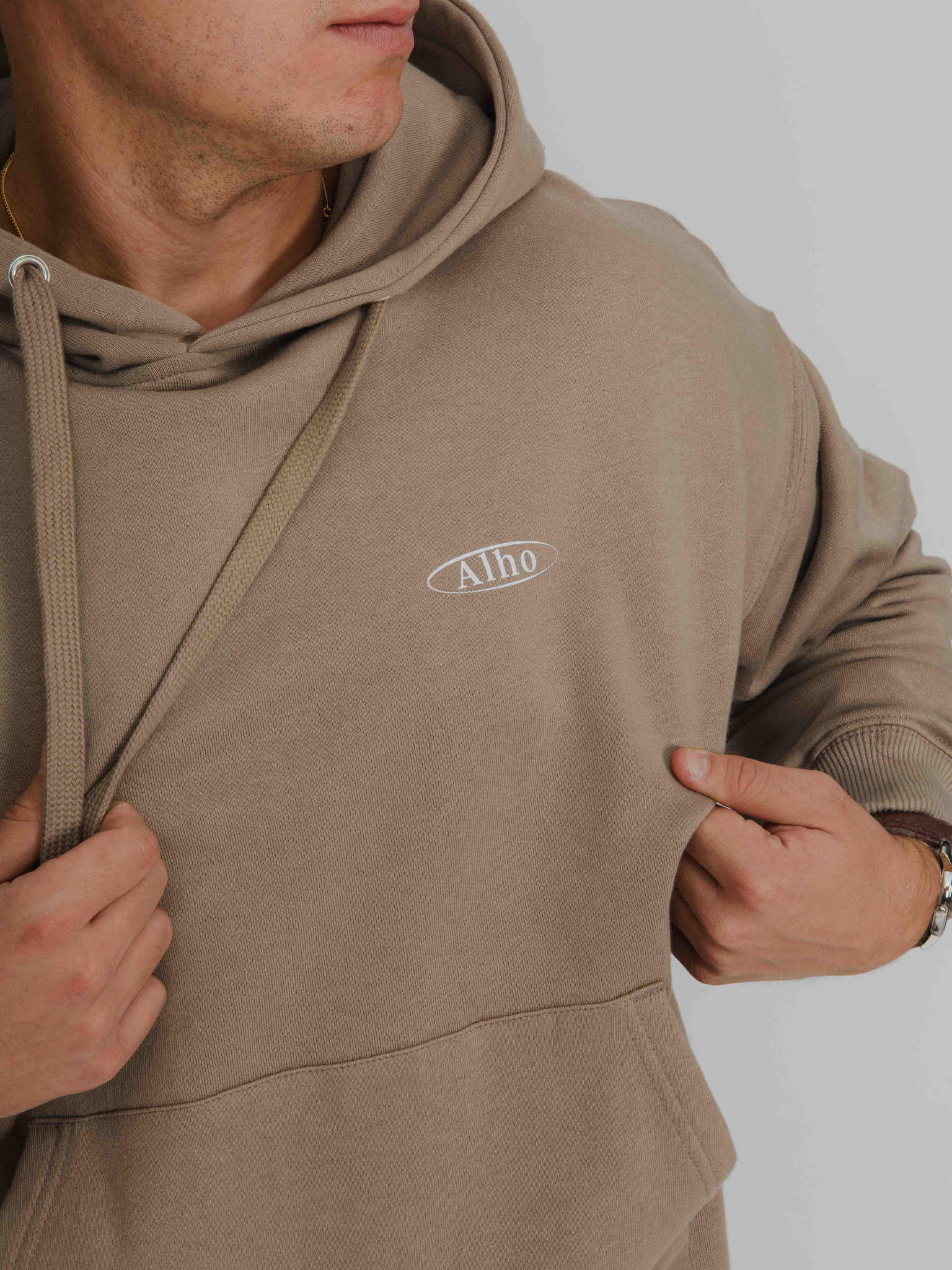 Hoodie Basic visón