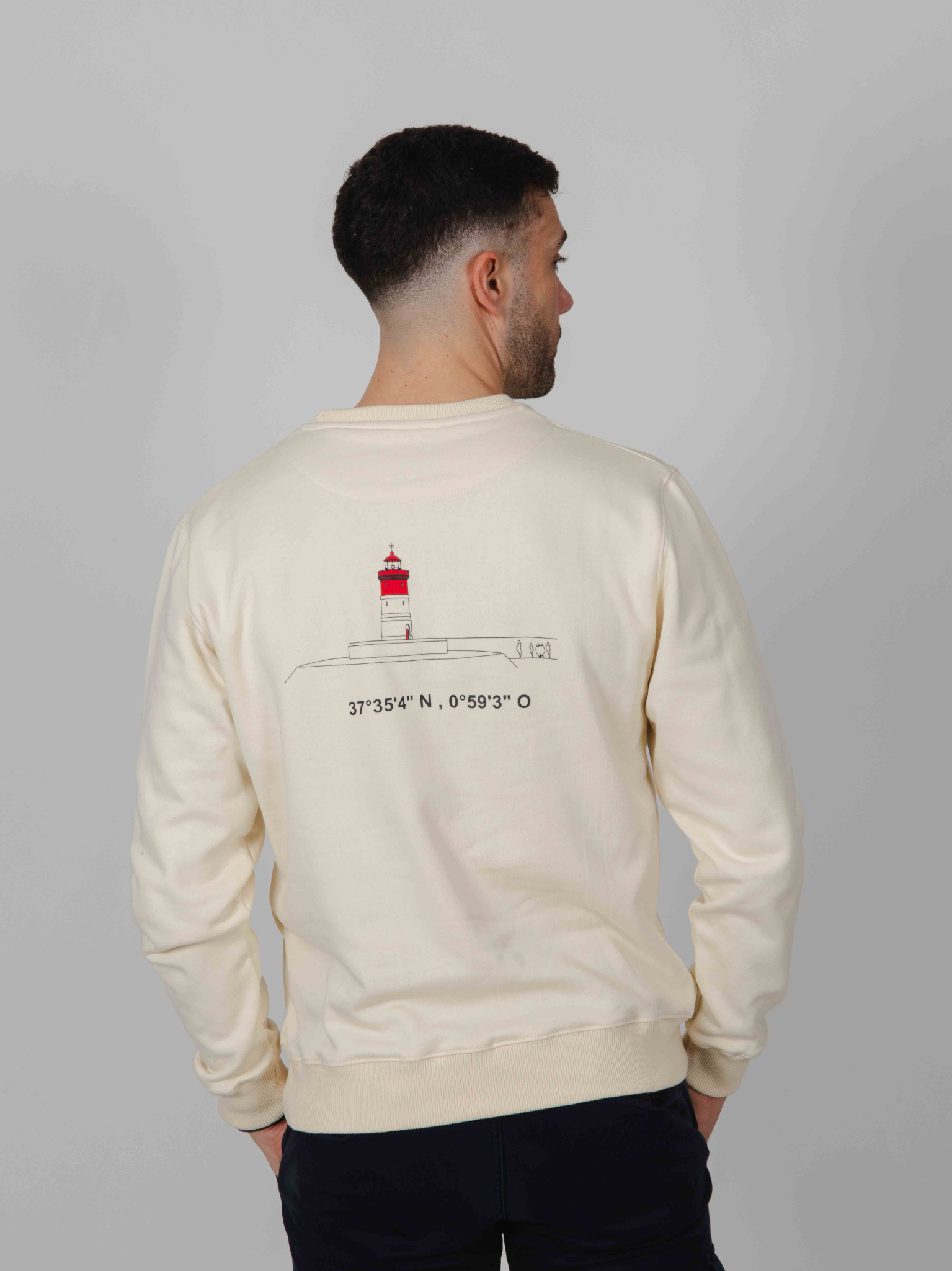 Sudadera Faro Rojo blanco roto
