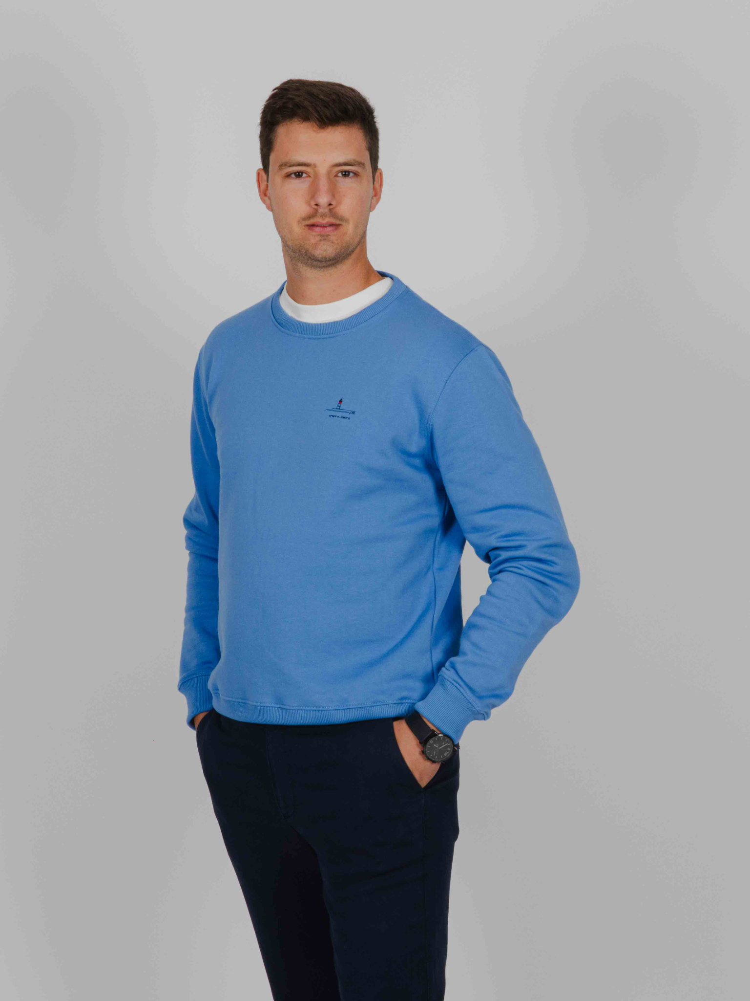 Sudadera Faro Rojo azul mar