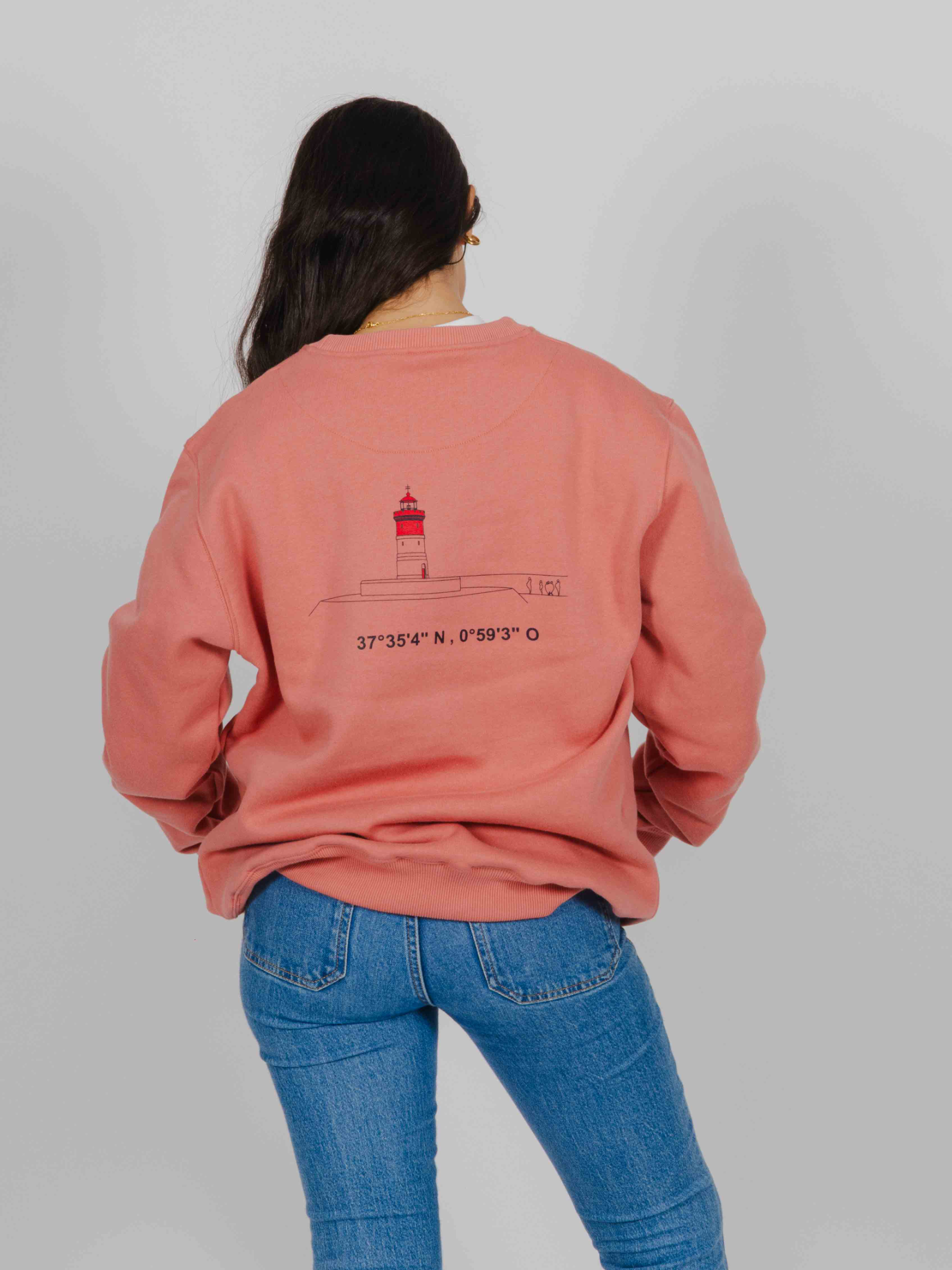 Sudadera Faro Rojo coral