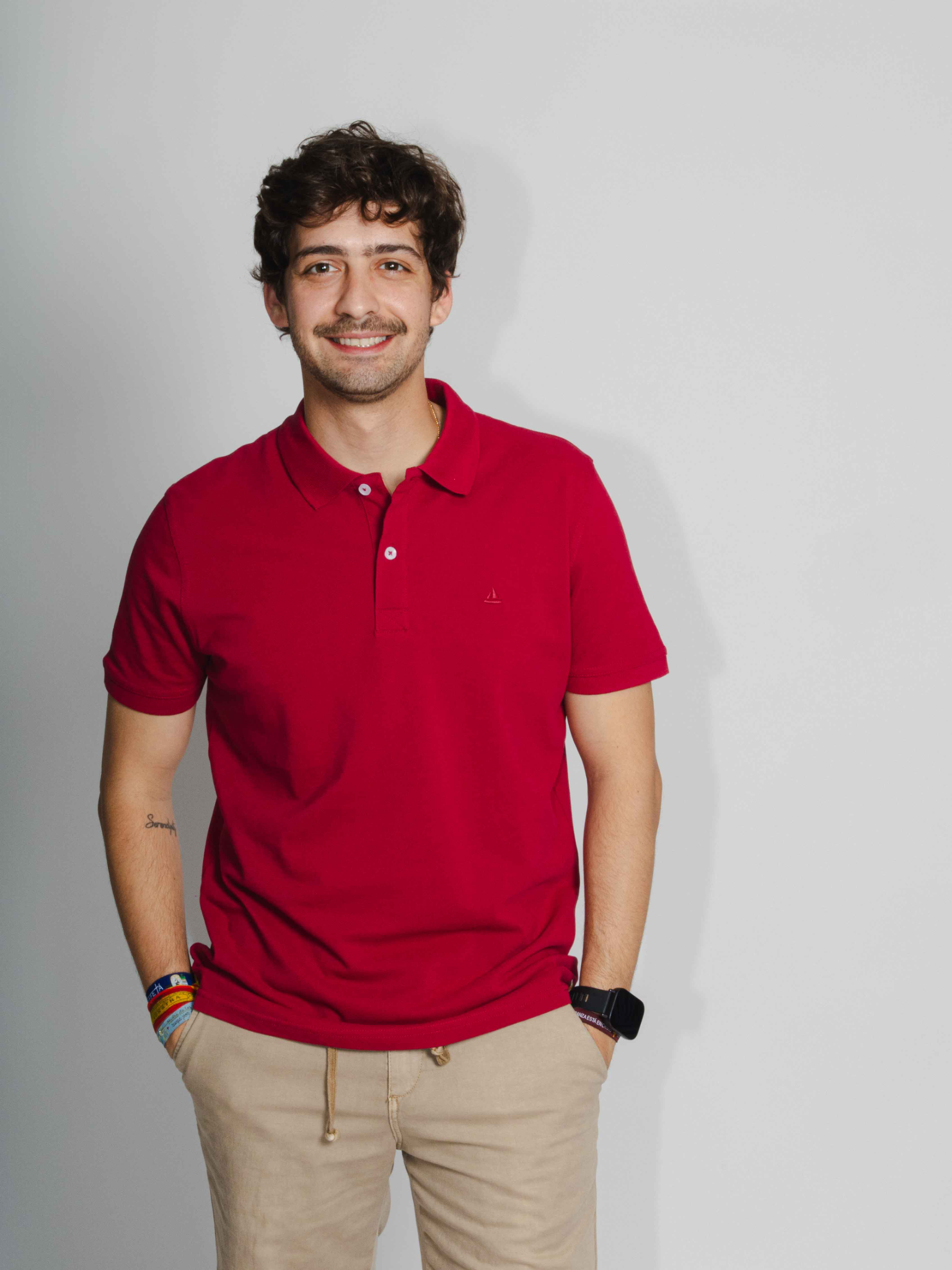 Polo piqué burdeos