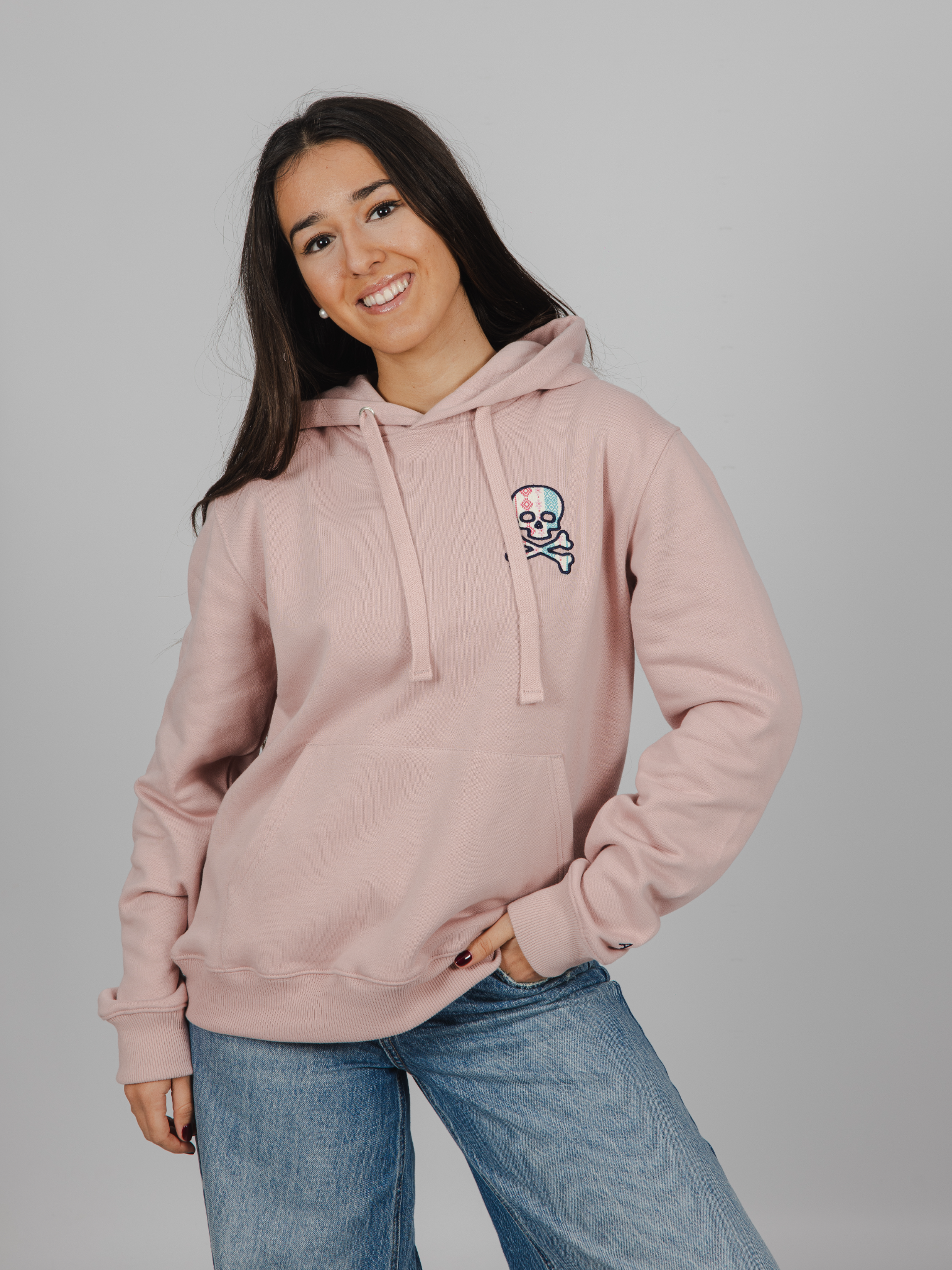 Imagen Hoodie Skull rosa lavado