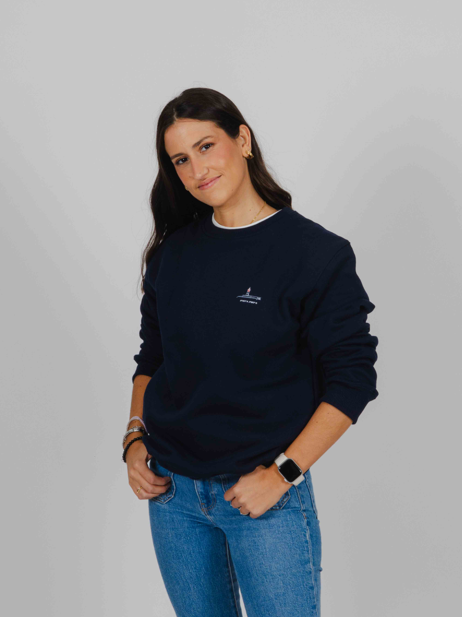 Sudadera Faro Rojo marino