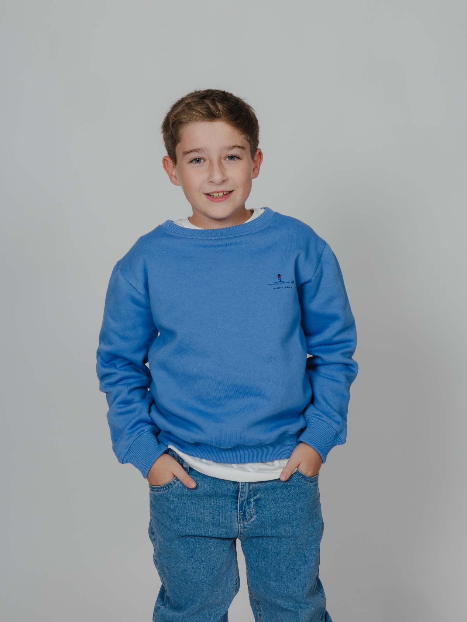 Sudadera niño azul mar