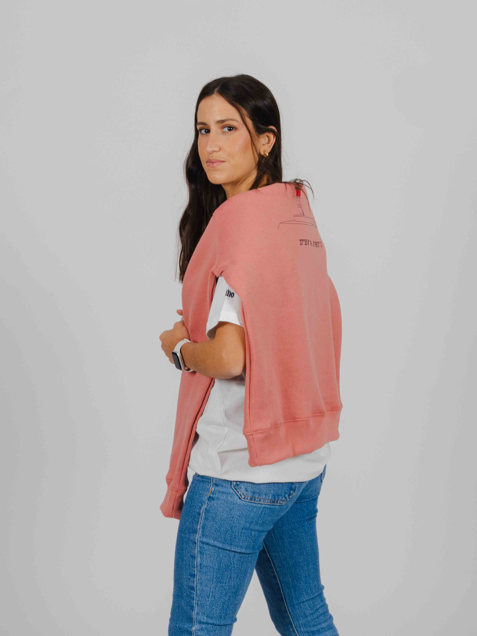 Sudadera Faro Rojo coral