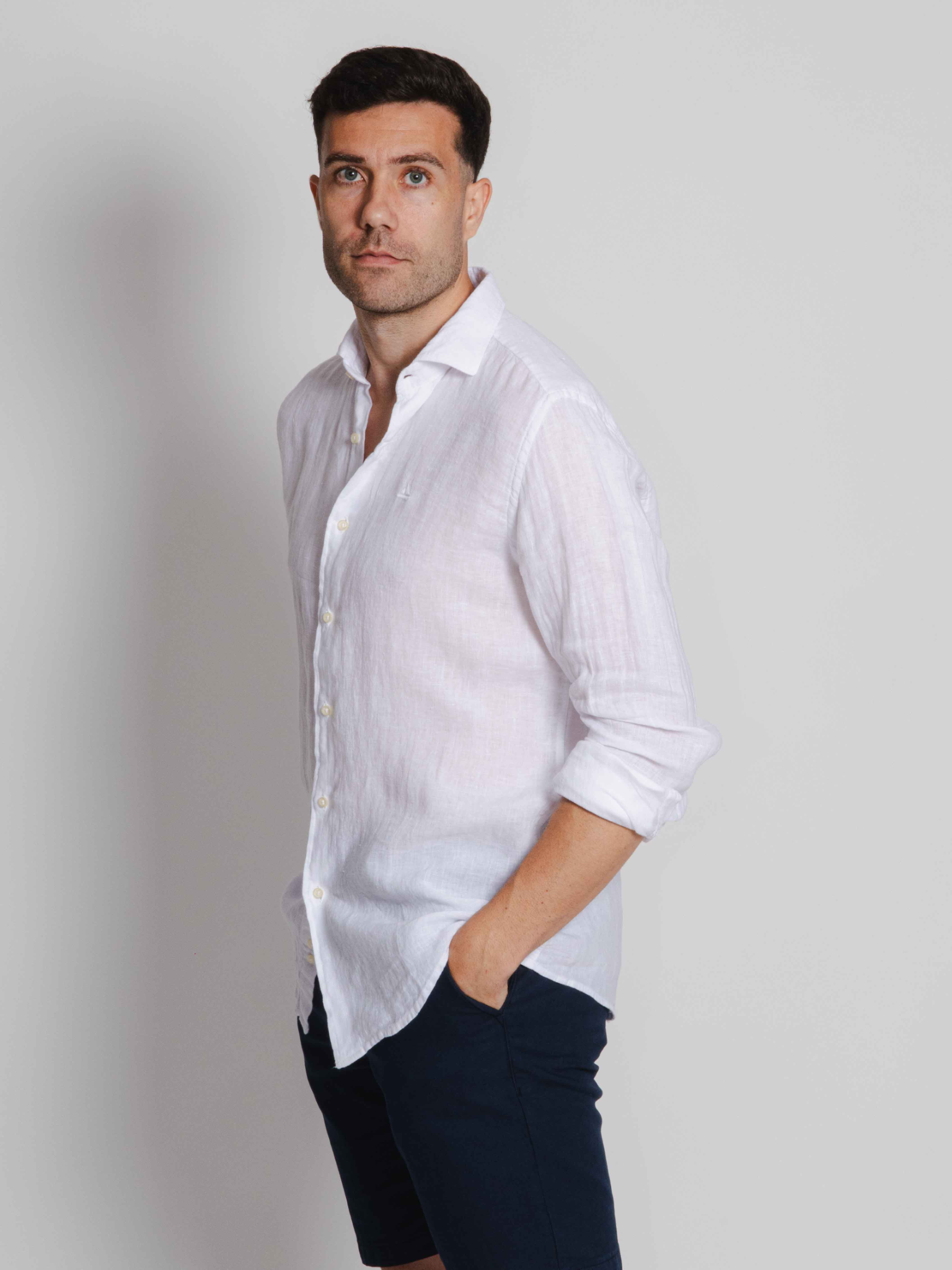 Camisa lino blanca