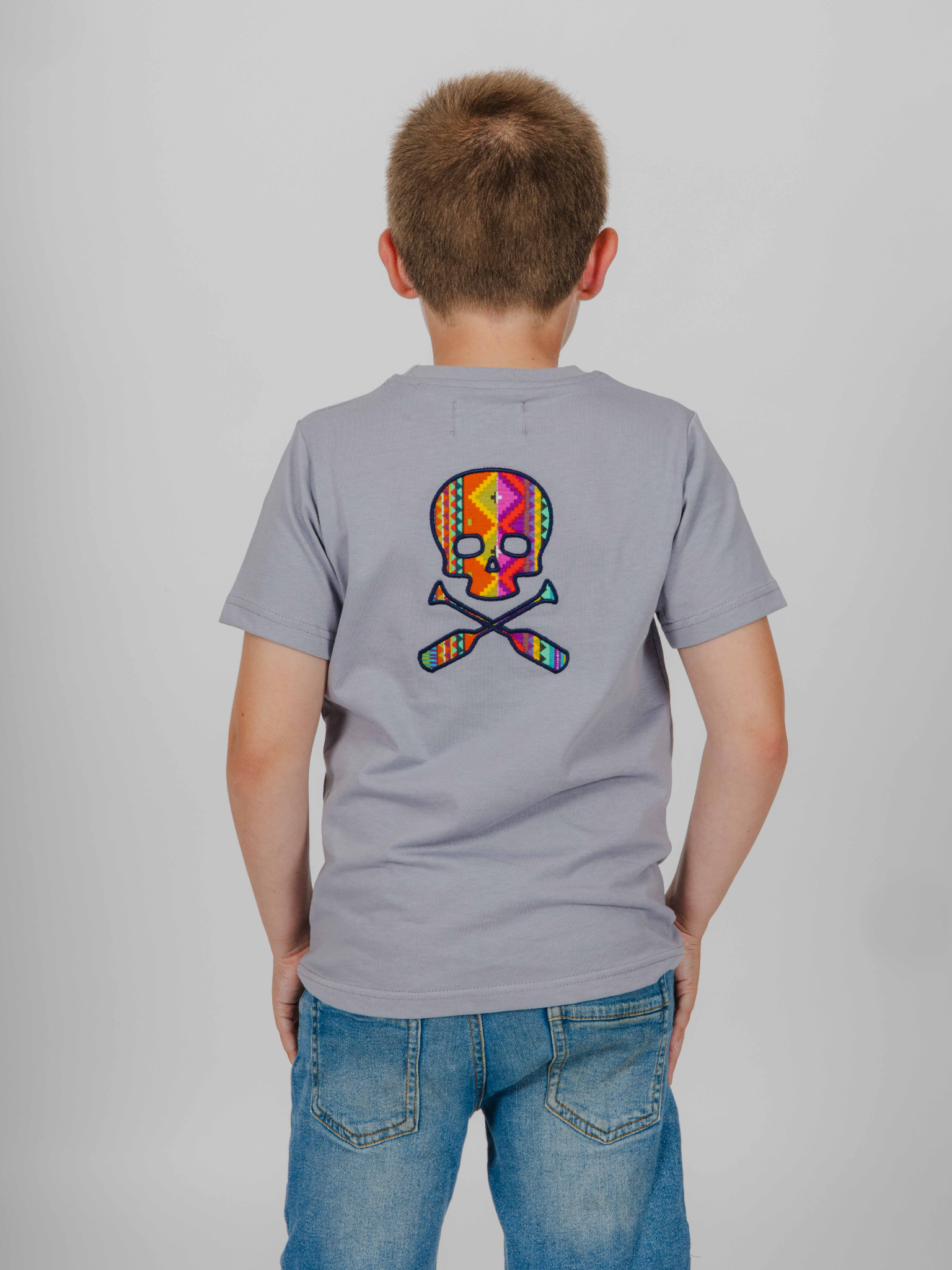 Imagen Camiseta niño Skull lila lavado