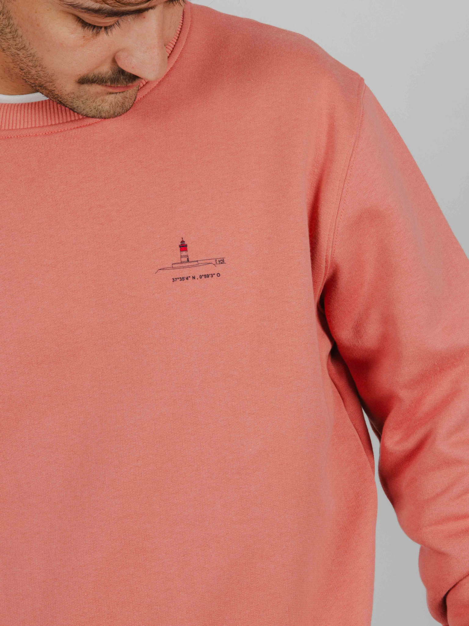 Sudadera Faro Rojo coral