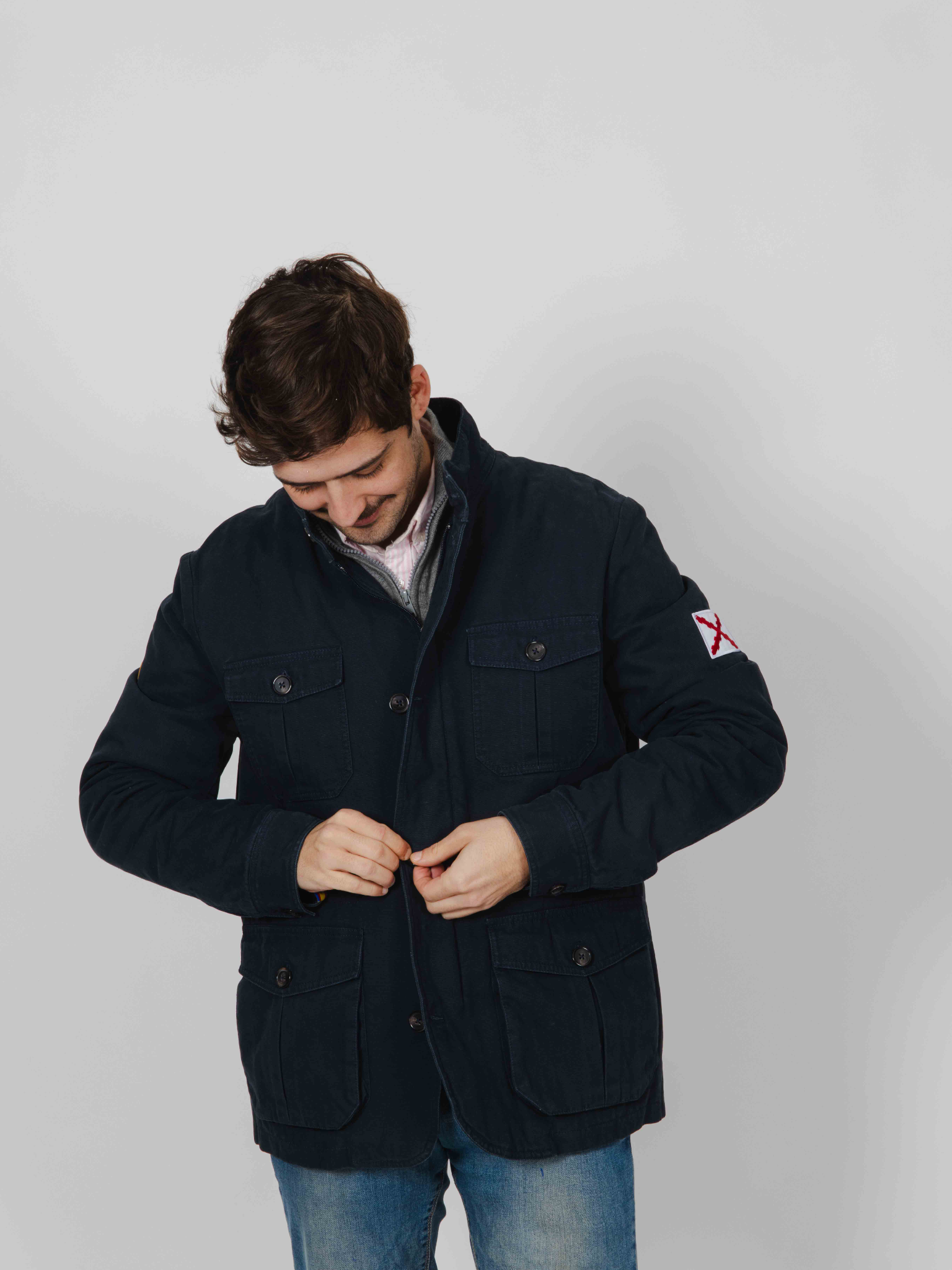 Chaqueta Cruz de Borgoña marino