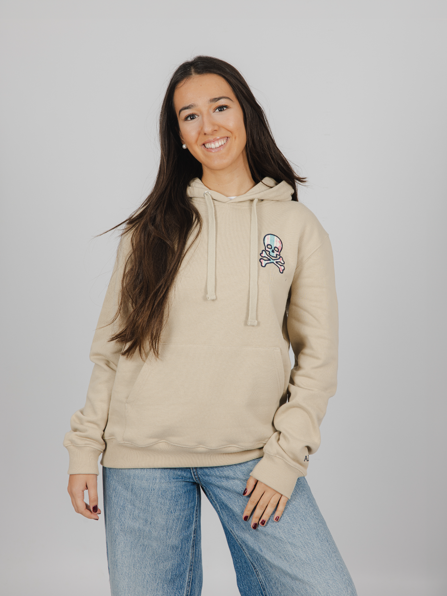 Imagen Hoodie Skull beige