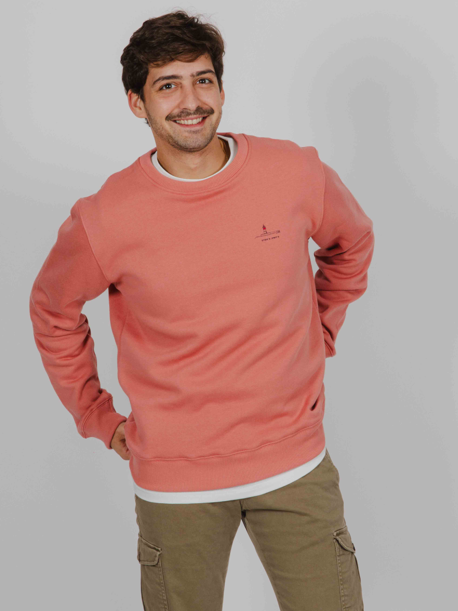 Sudadera Faro Rojo coral