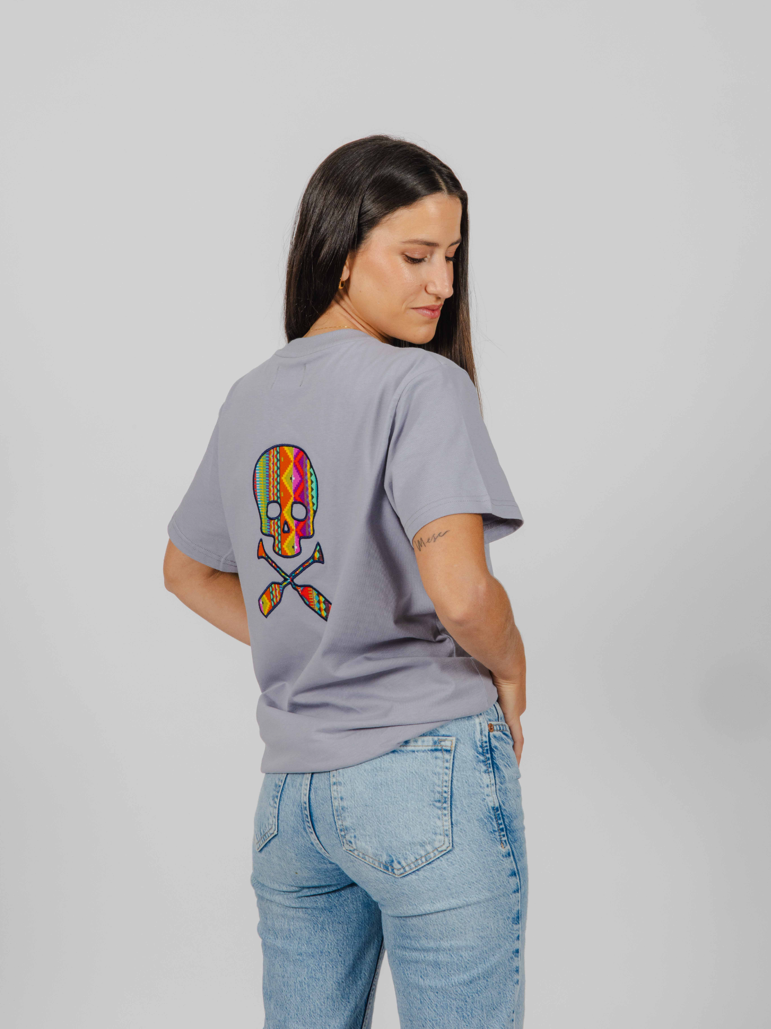 Imagen Camiseta Skull lila lavado