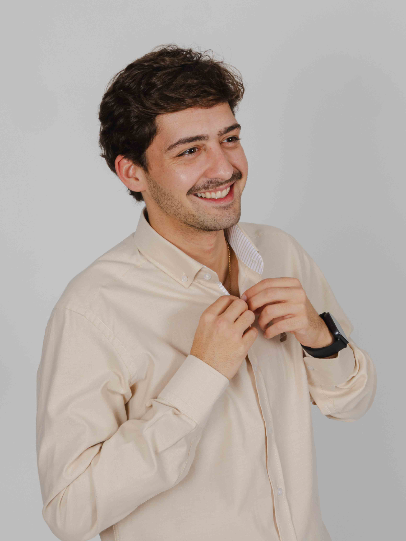 Camisa algodón arena