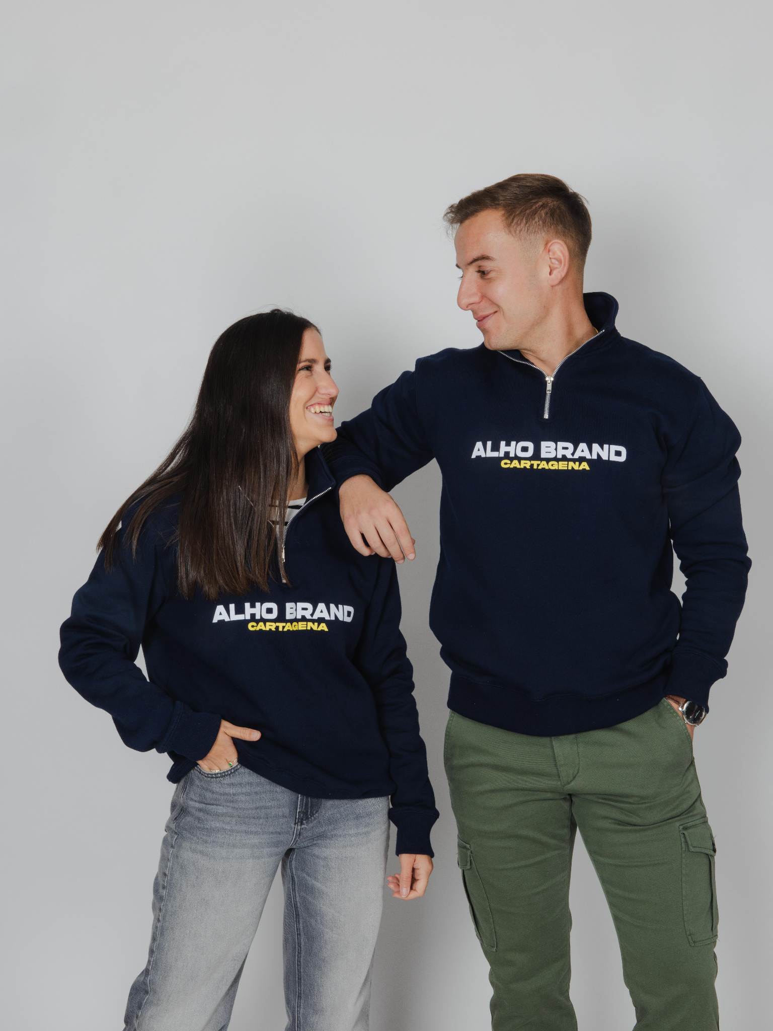 Sudadera cremallera Alho Sport marino