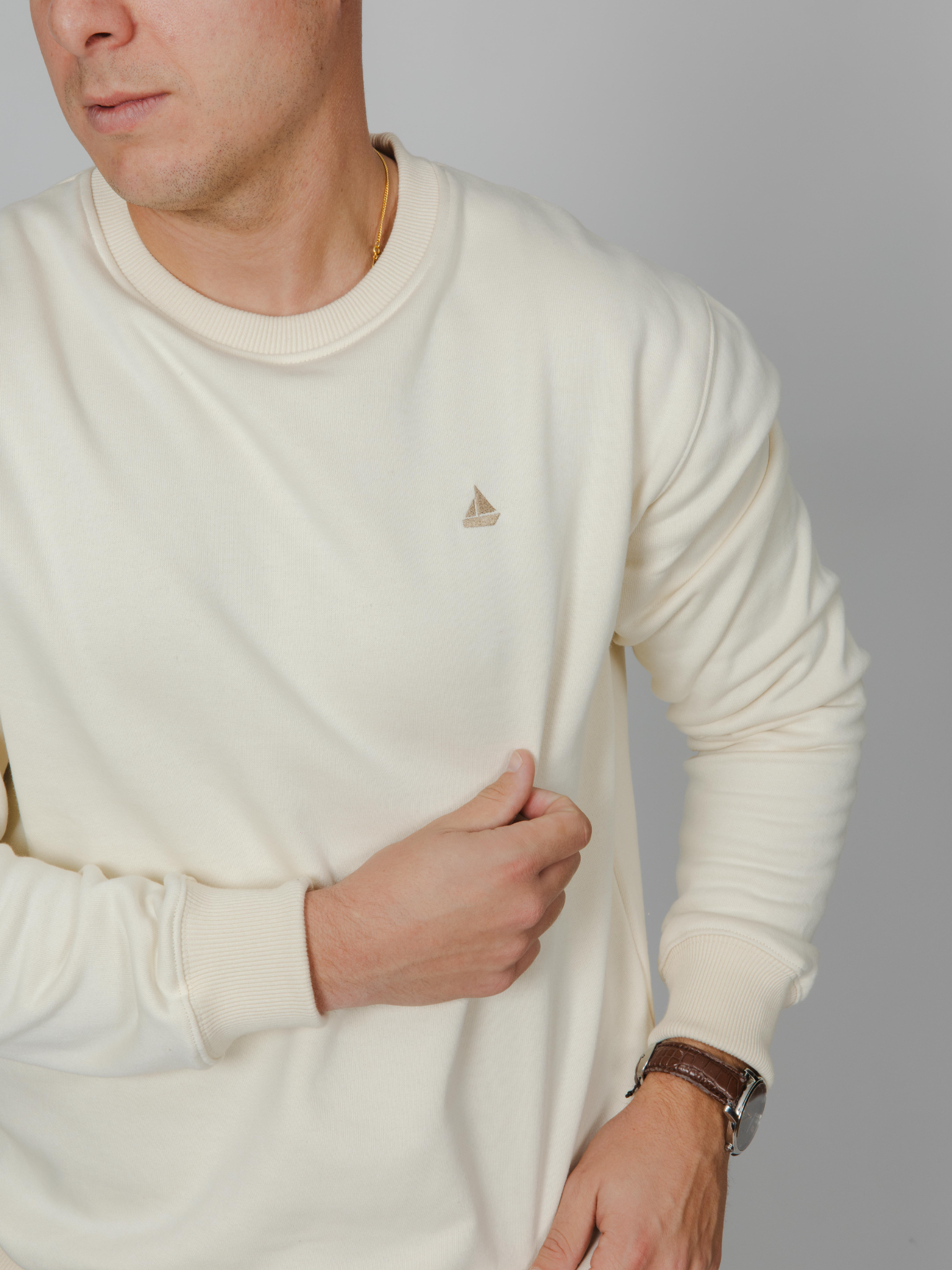 Sudadera Skull blanco roto