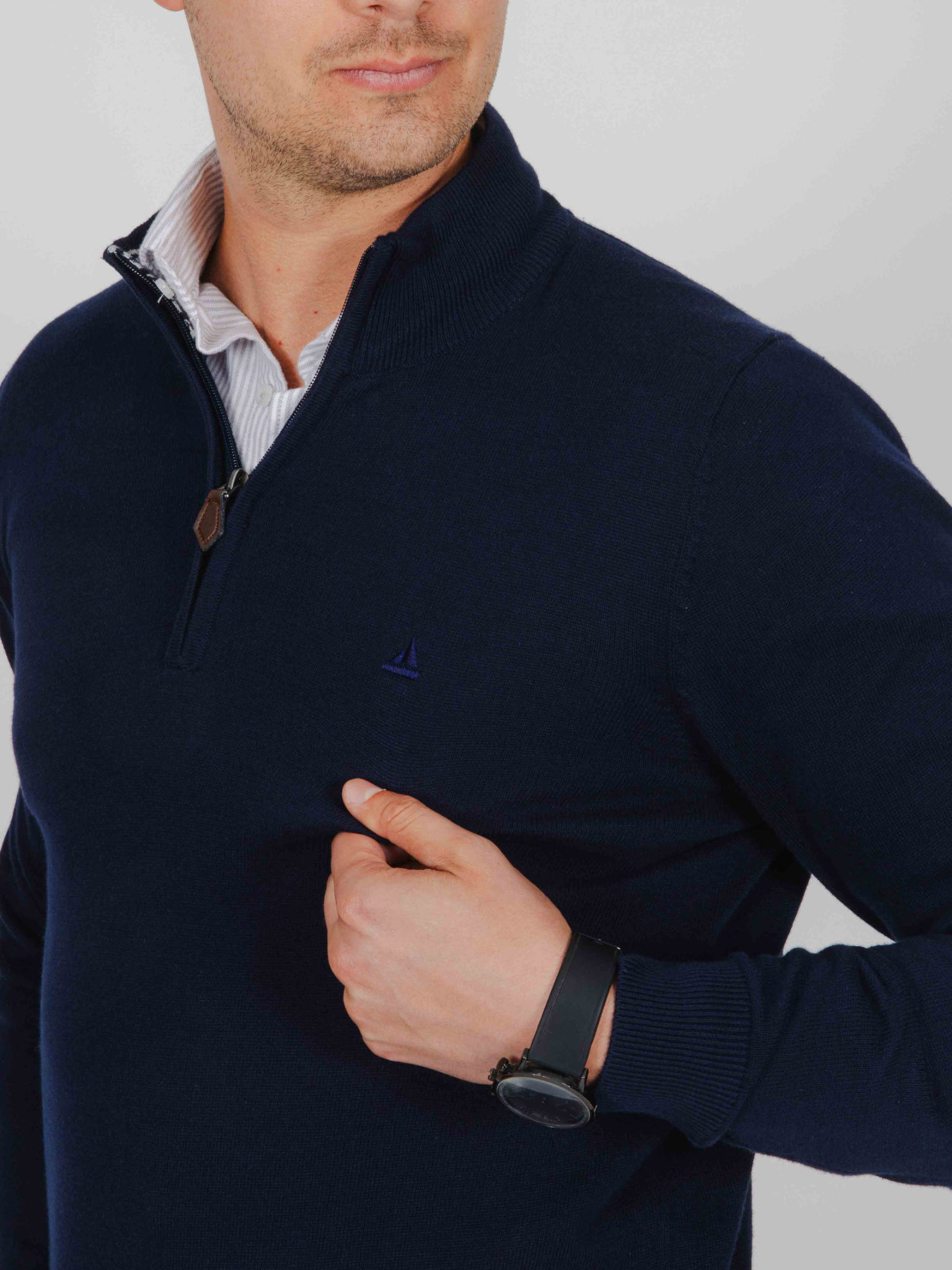 Jersey cremallera marino