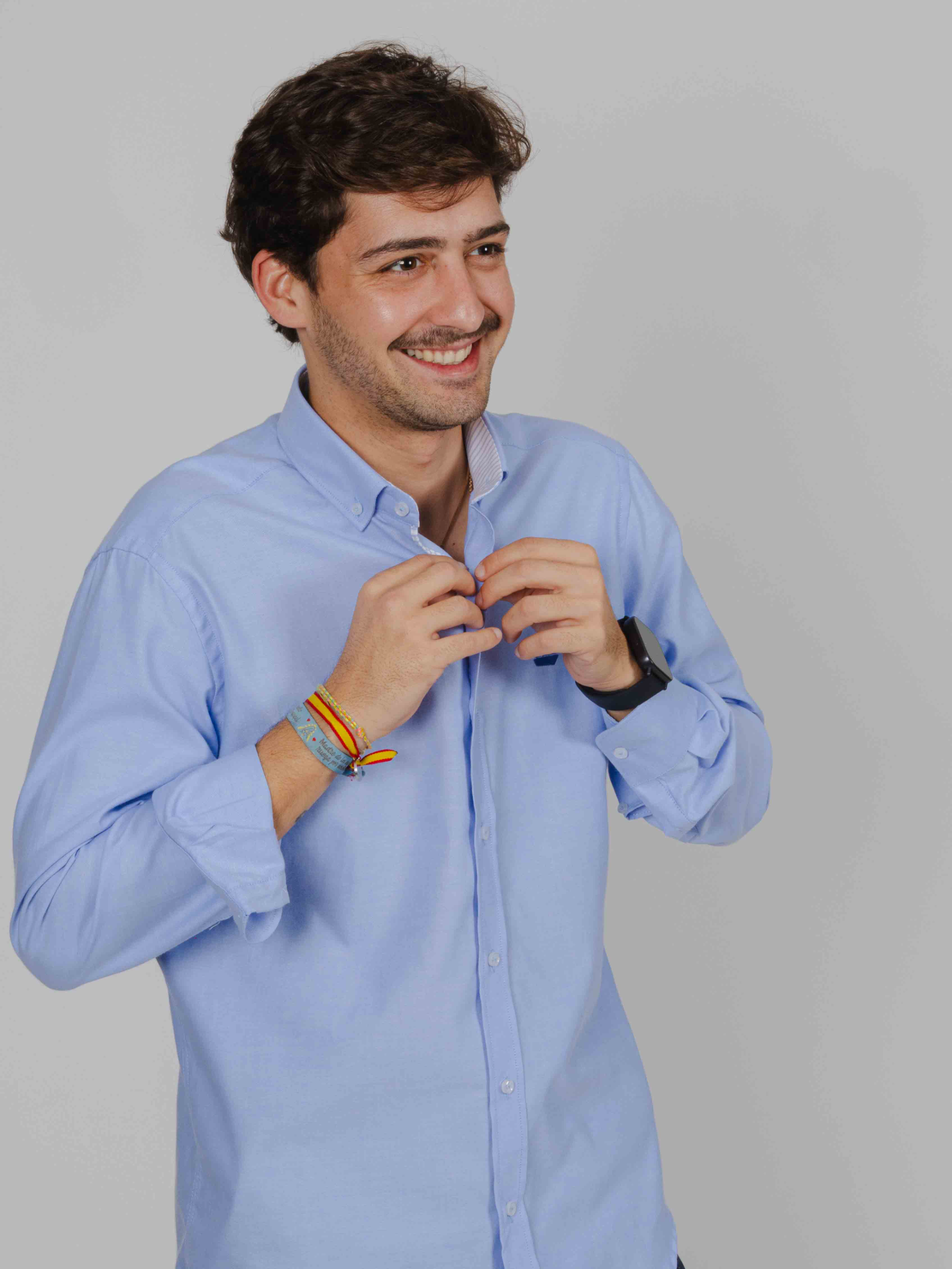 Camisa algodón azul celeste