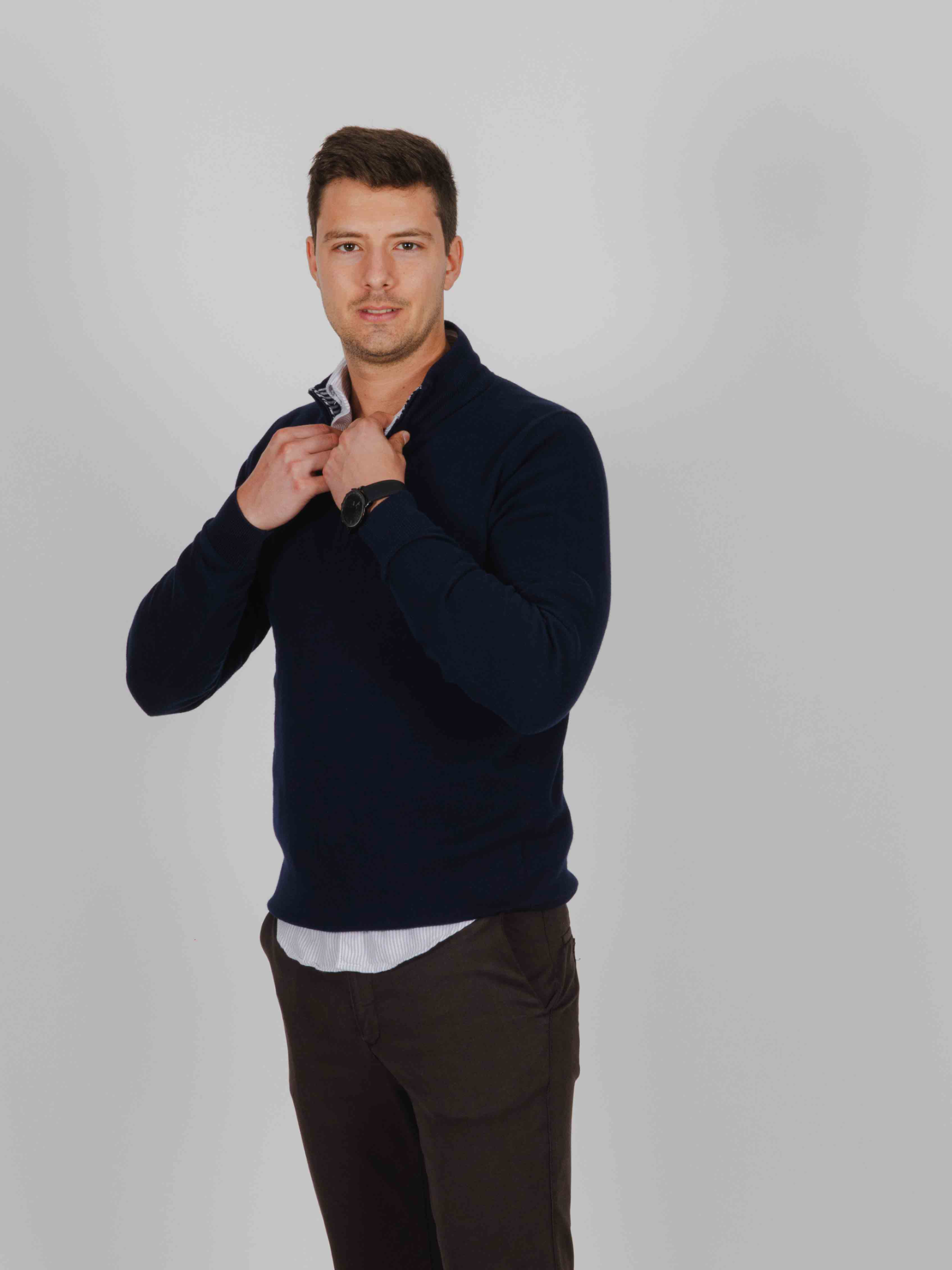 Jersey cremallera marino