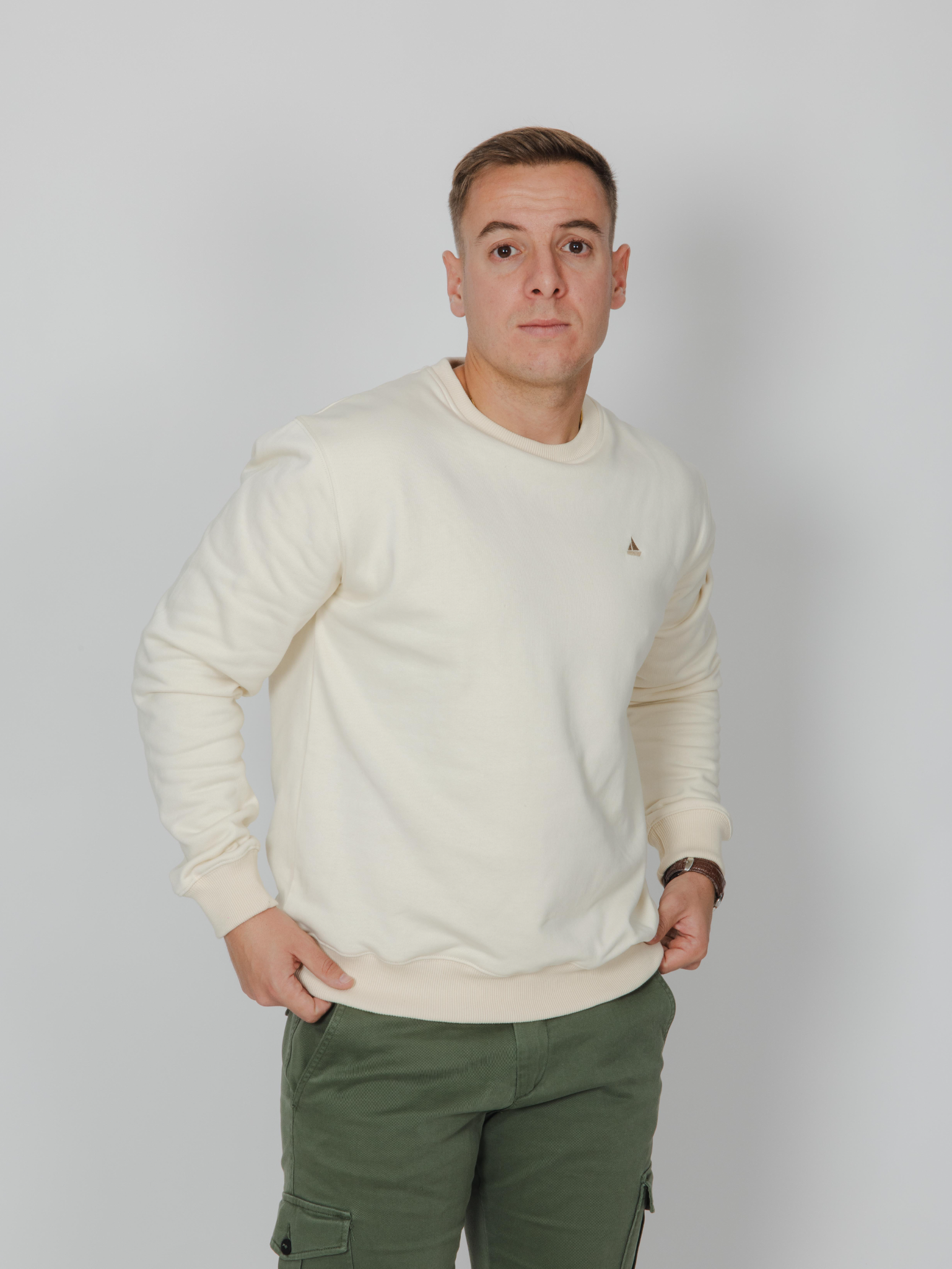 Sudadera Skull blanco roto