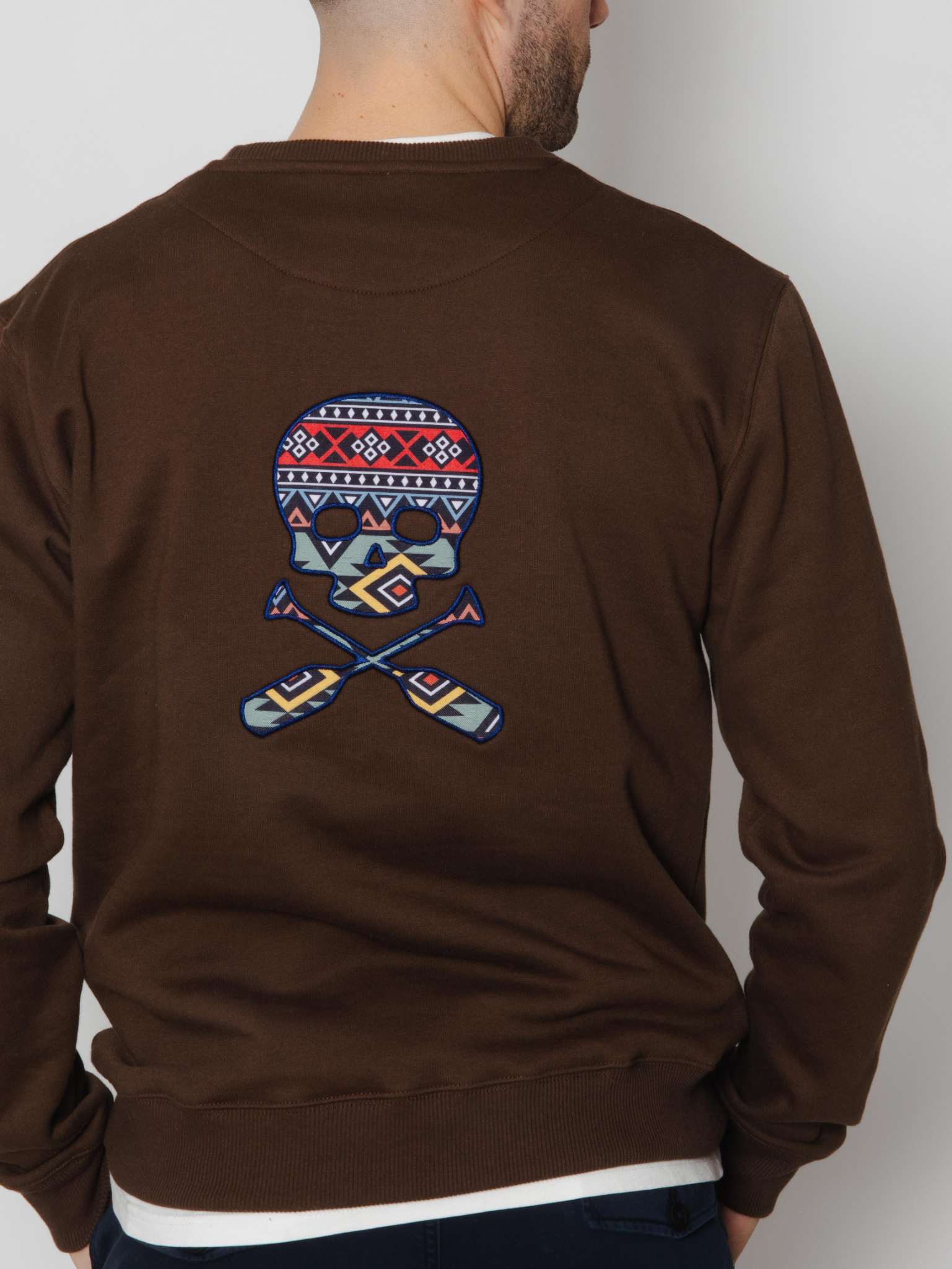 Sudadera Skull marrón chocolate