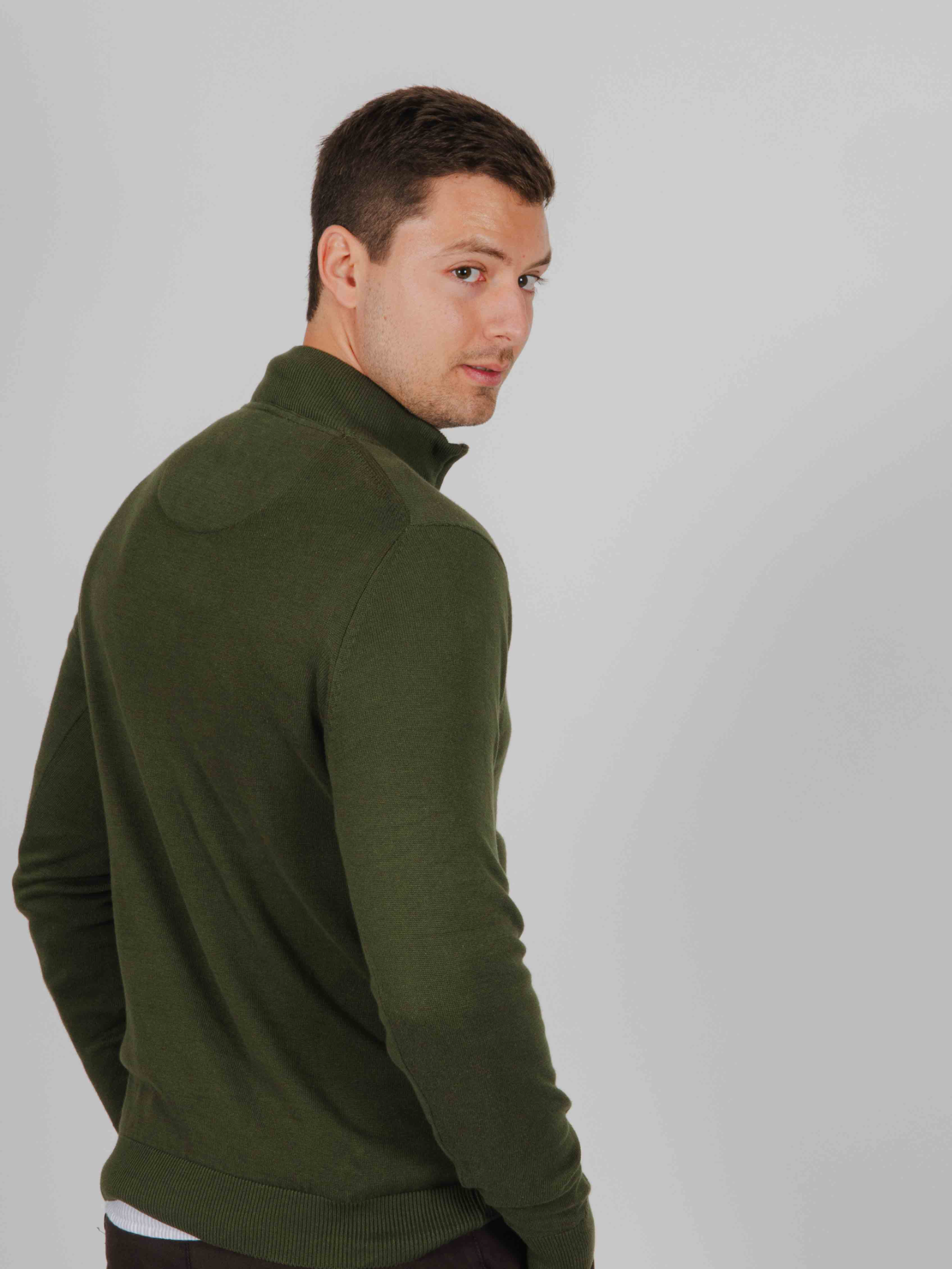 Jersey cremallera verde caza