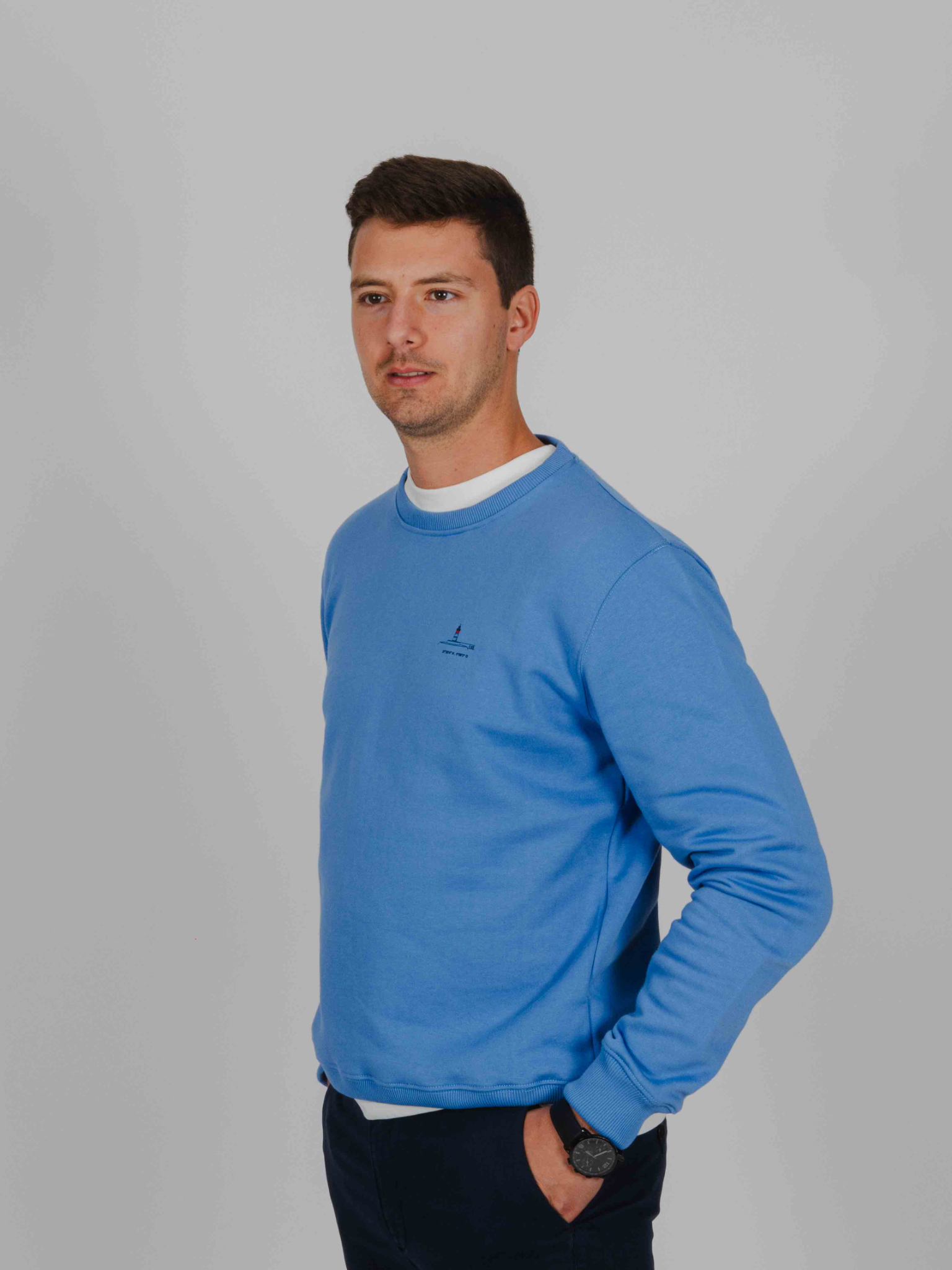 Sudadera Faro Rojo azul mar