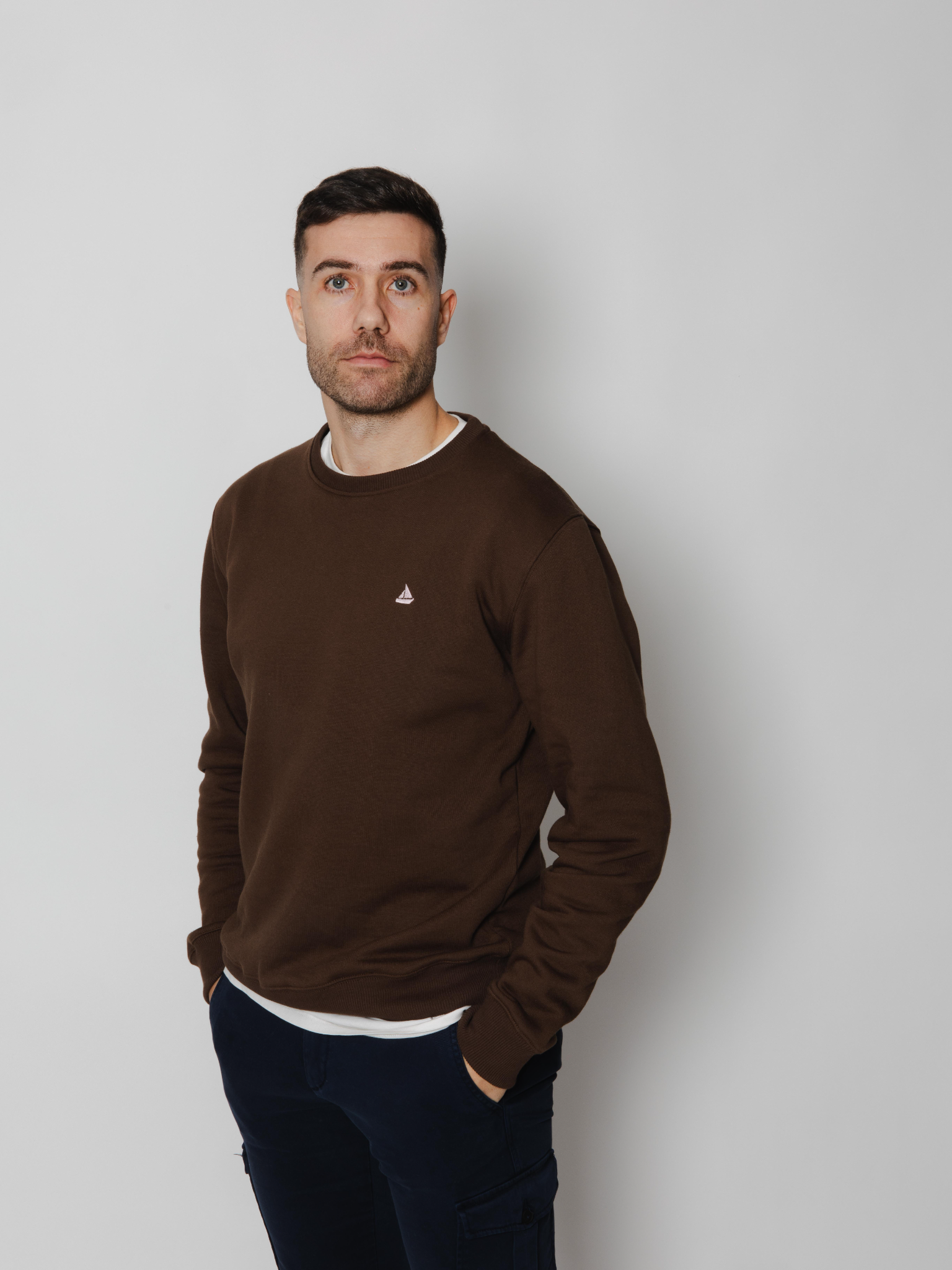 Sudadera Skull marrón chocolate